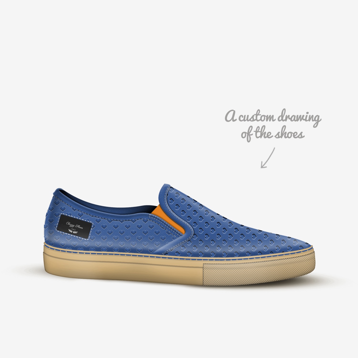 Clazzy Shoes custom made in Italy shoes by Tonique | Sketch view