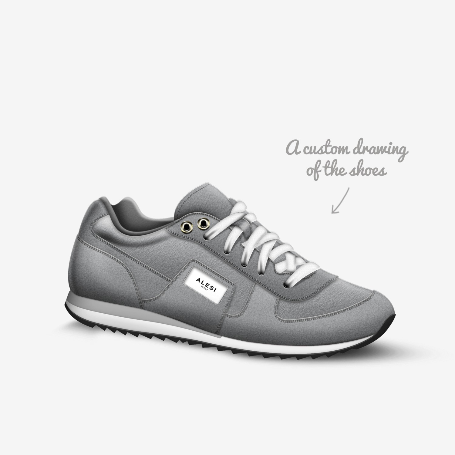 Alesi Runner custom made in Italy shoes by Lonanthony Parker | Sketch view