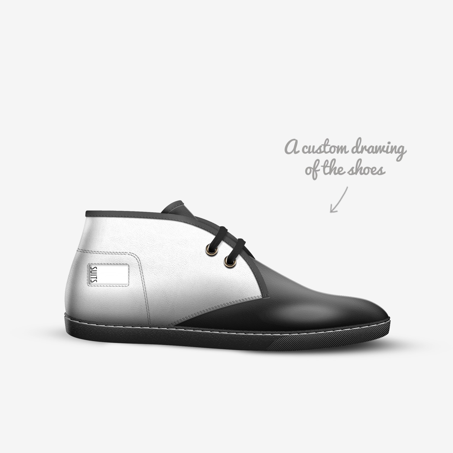 SUITS custom made in Italy shoes by Fisto Satianto | Sketch view