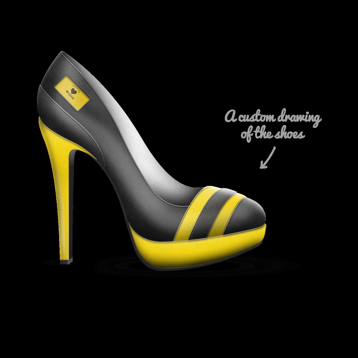 Shoes yellow stripes online