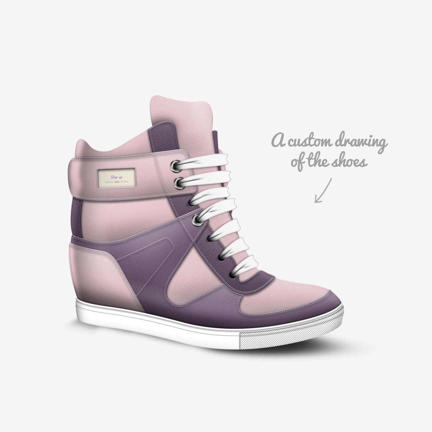 Step up custom made in Italy shoes by Tammy Shook | Sketch view