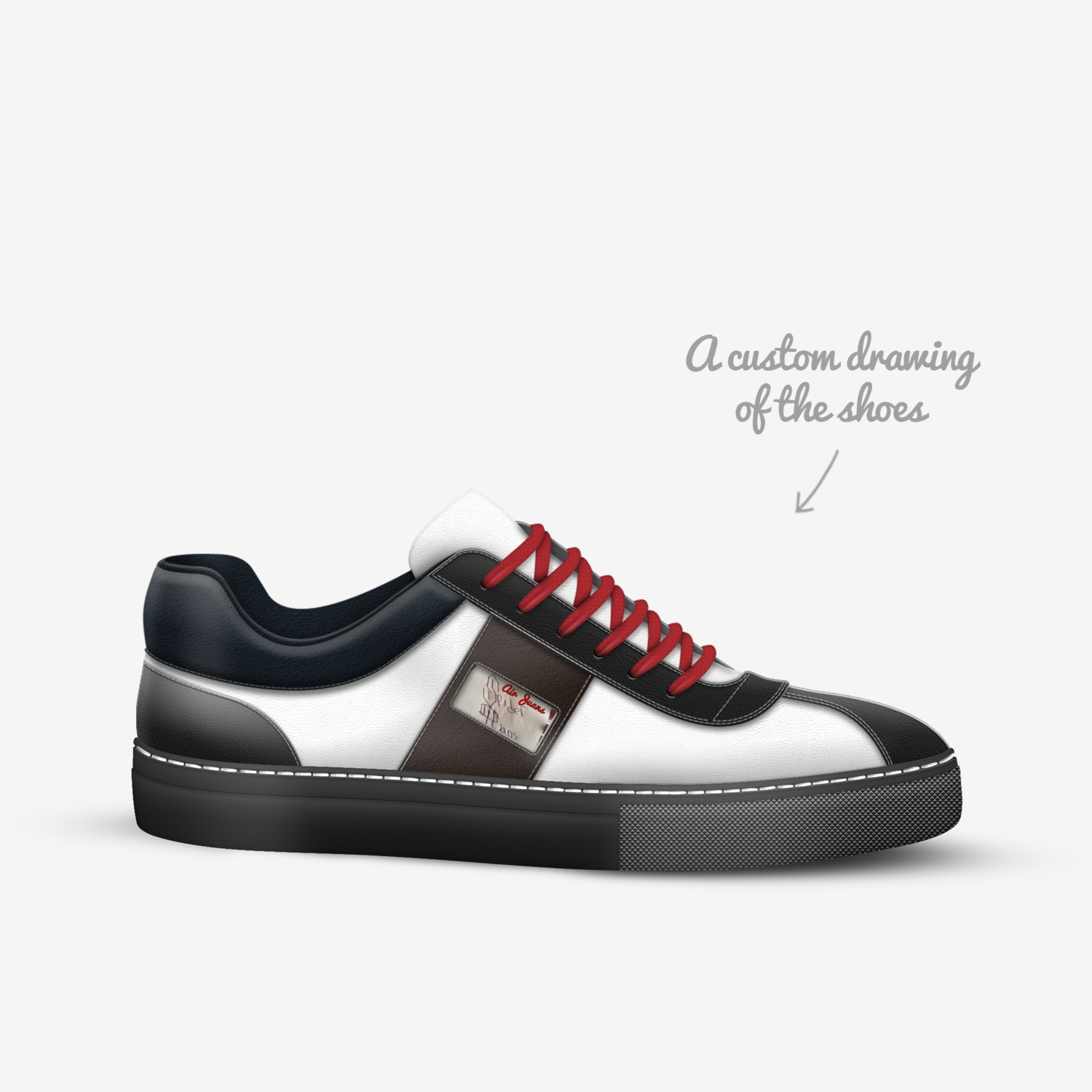 Air Juans 10 custom made in Italy shoes by Ibo Villanueva | Sketch view