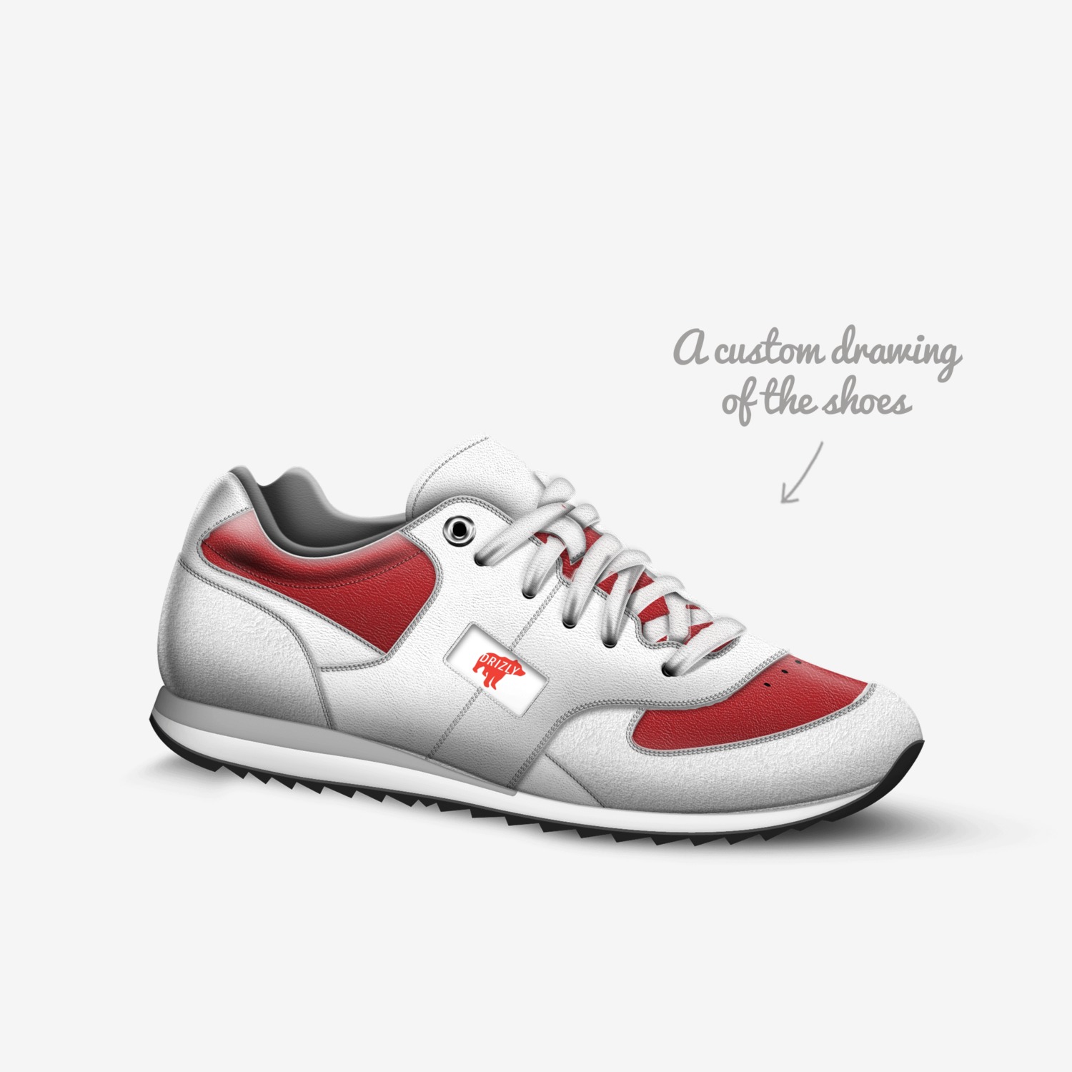 Drizly custom made in Italy shoes by Michela Luna Parkle | Sketch view