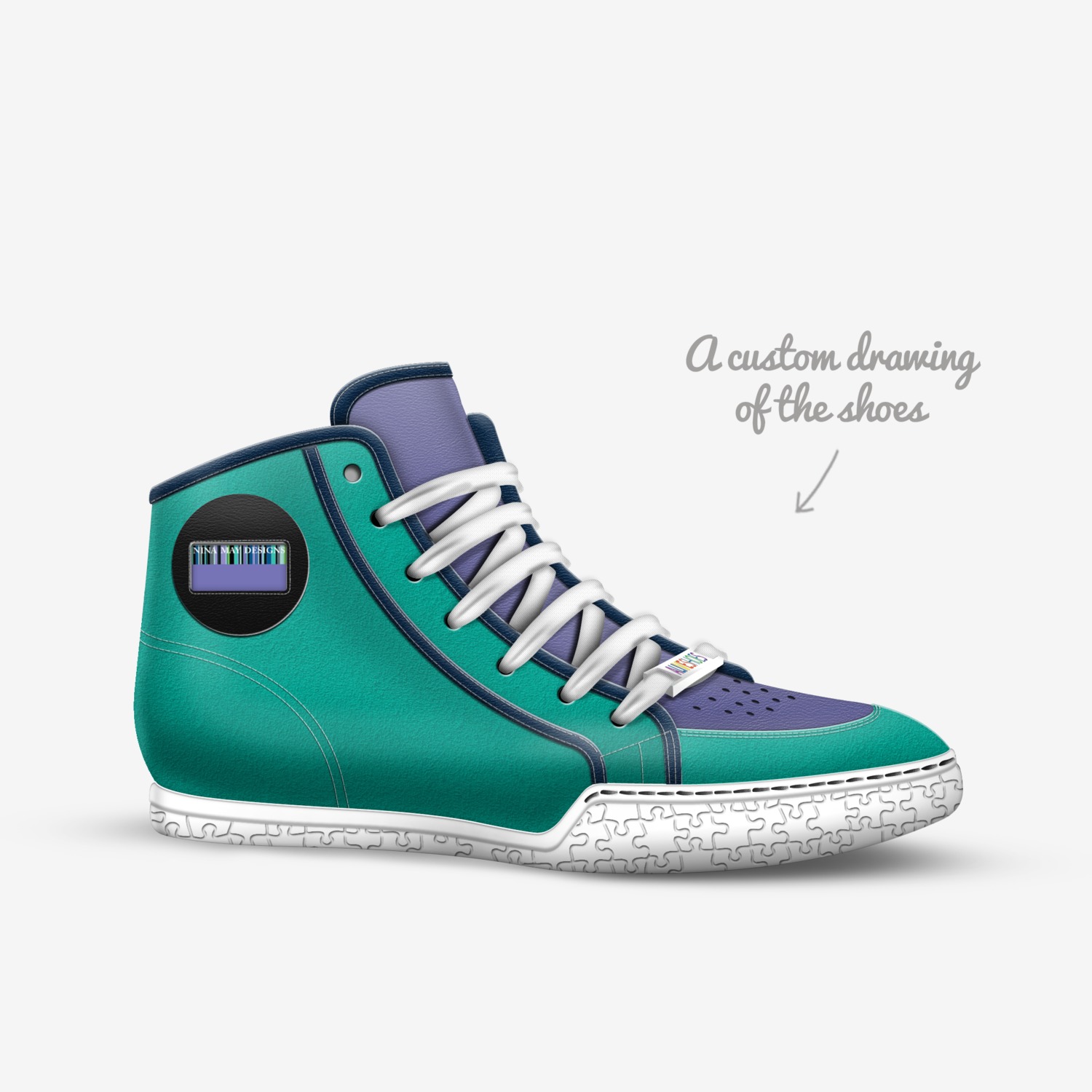 Nina May Designs custom made in Italy shoes by Nina May | Sketch view