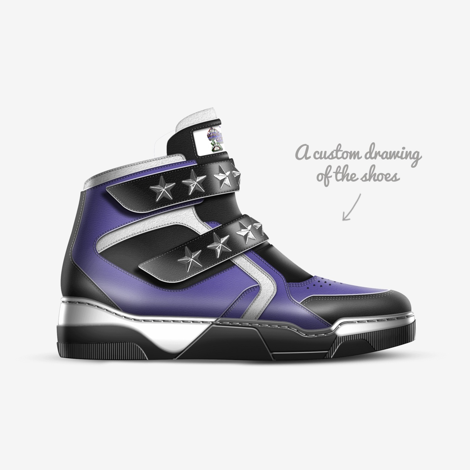 Wave Control custom made in Italy shoes by Robert Wynder | Sketch view