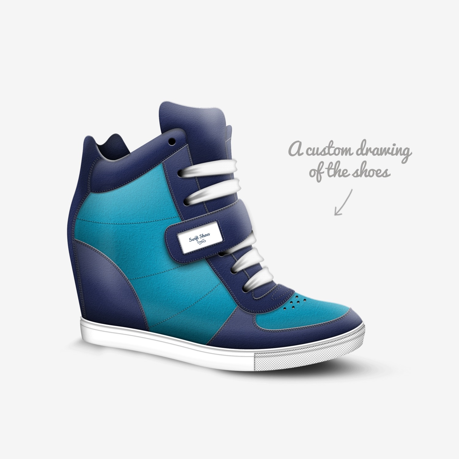 Swift Shoes  custom made in Italy shoes by Mariel Ganes | Sketch view