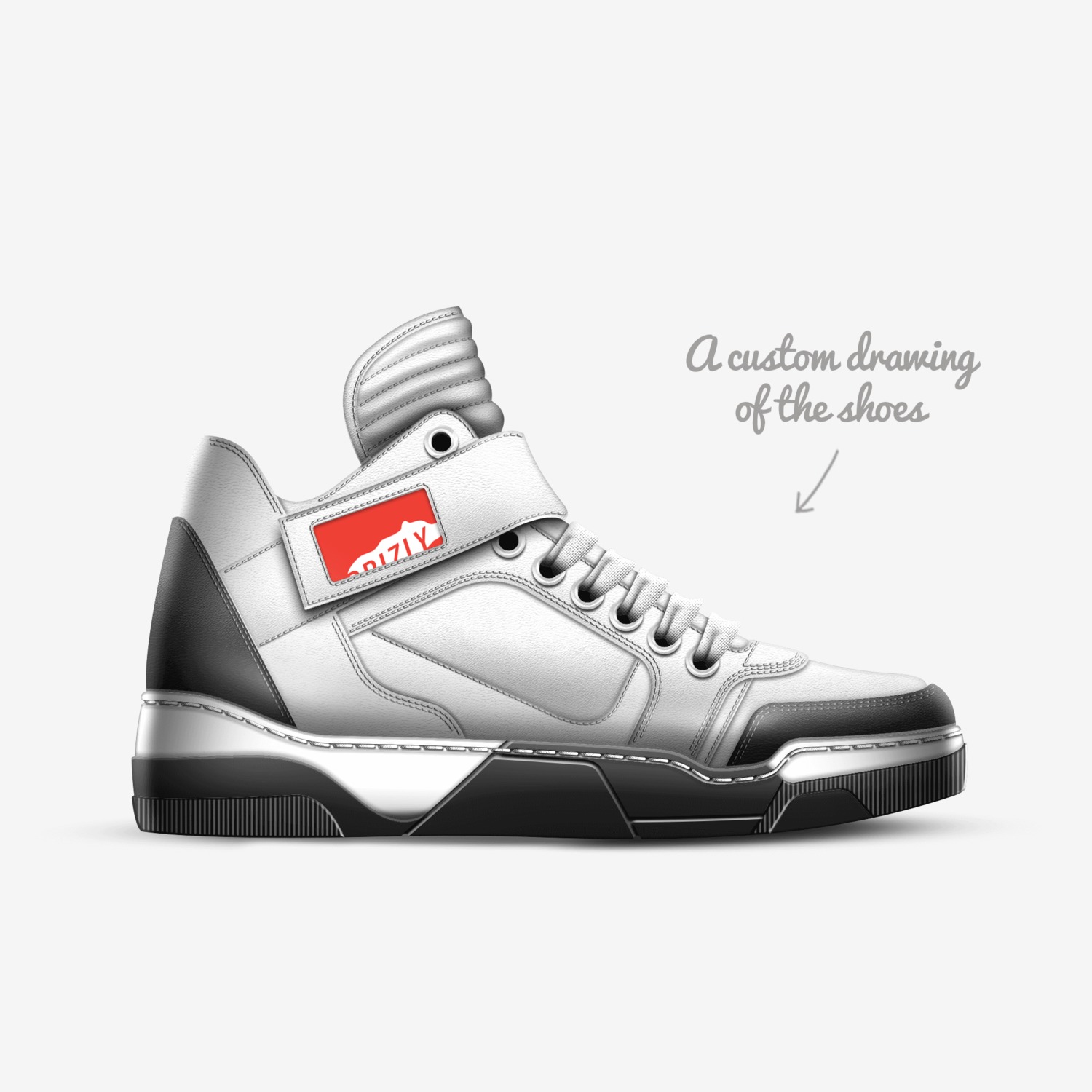 TEst custom made in Italy shoes by Luca Alive | Sketch view
