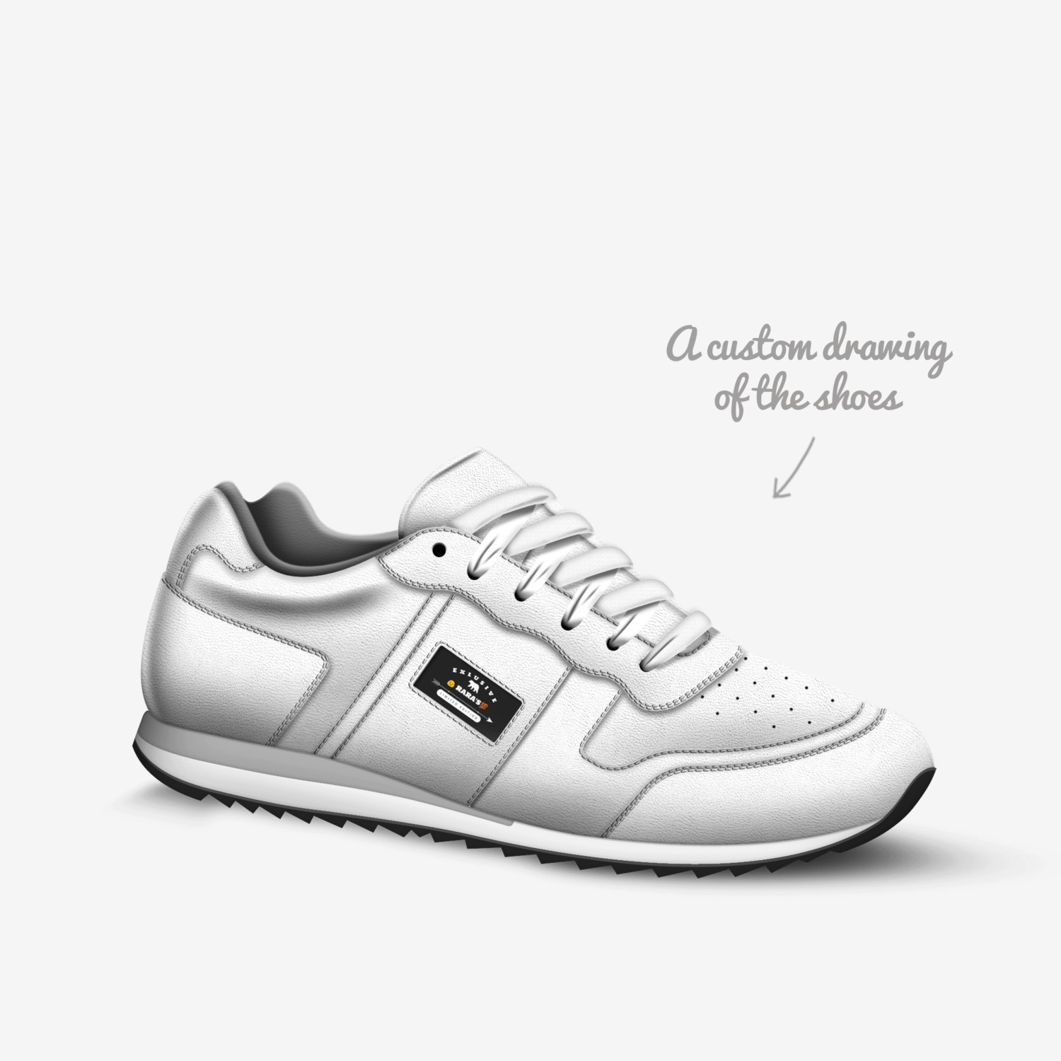 😉 RaRa's💯 custom made in Italy shoes by Rodney Rogers | Sketch view