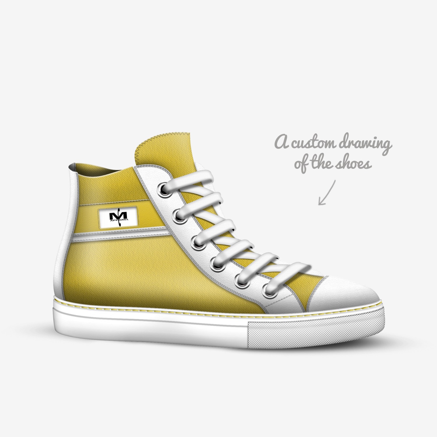 Lemonade custom made in Italy shoes by More Realer | Sketch view