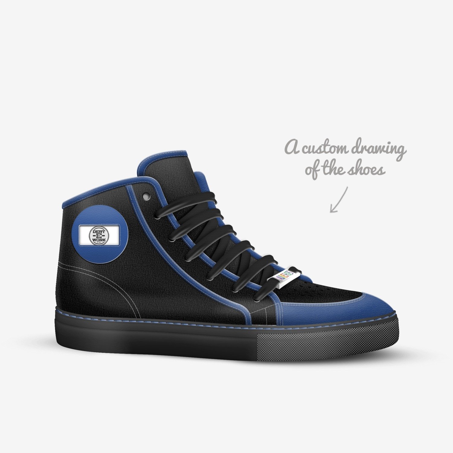 D.E.W G TOPS custom made in Italy shoes by Dert E Work | Sketch view