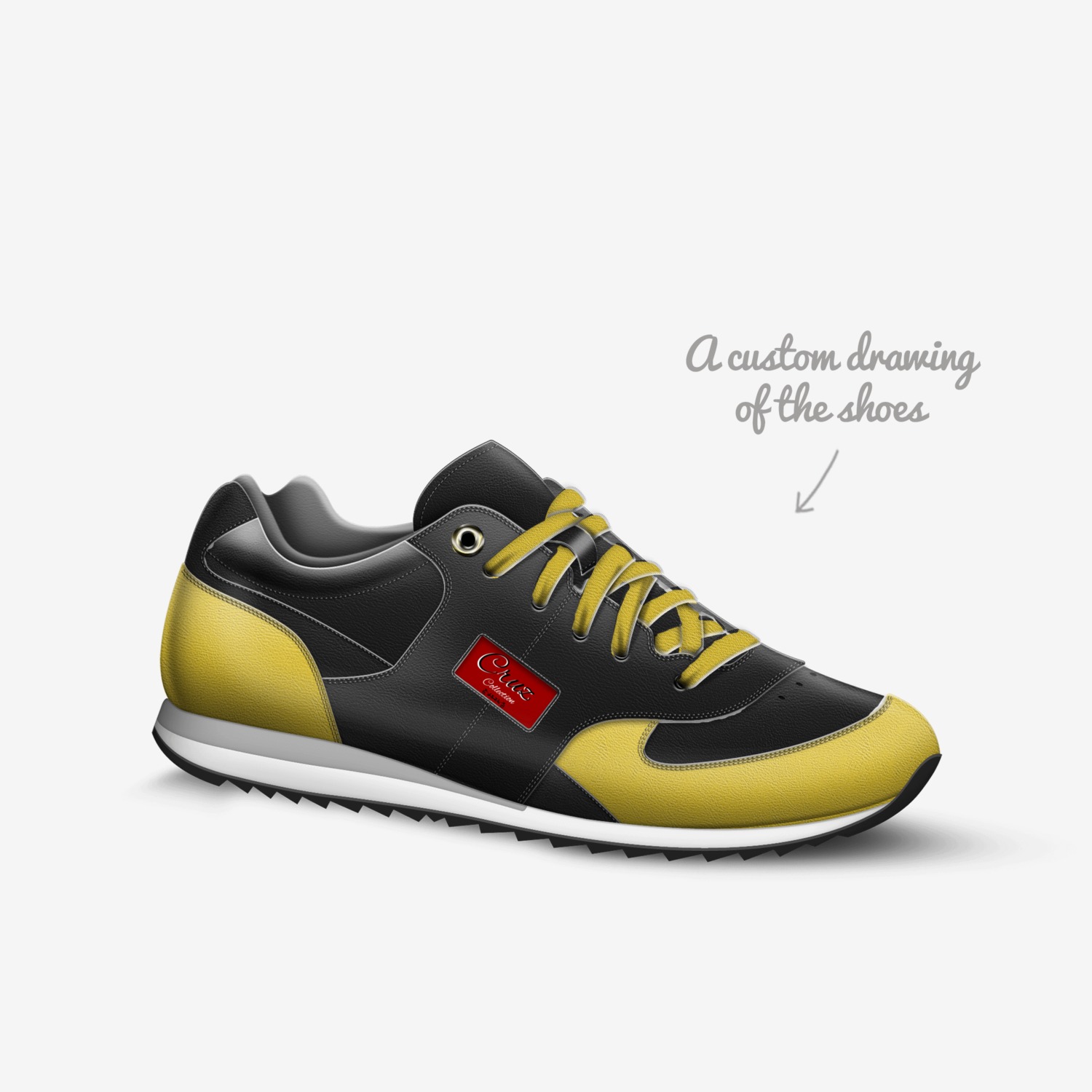 Bumble B's custom made in Italy shoes by Sammy | Sketch view