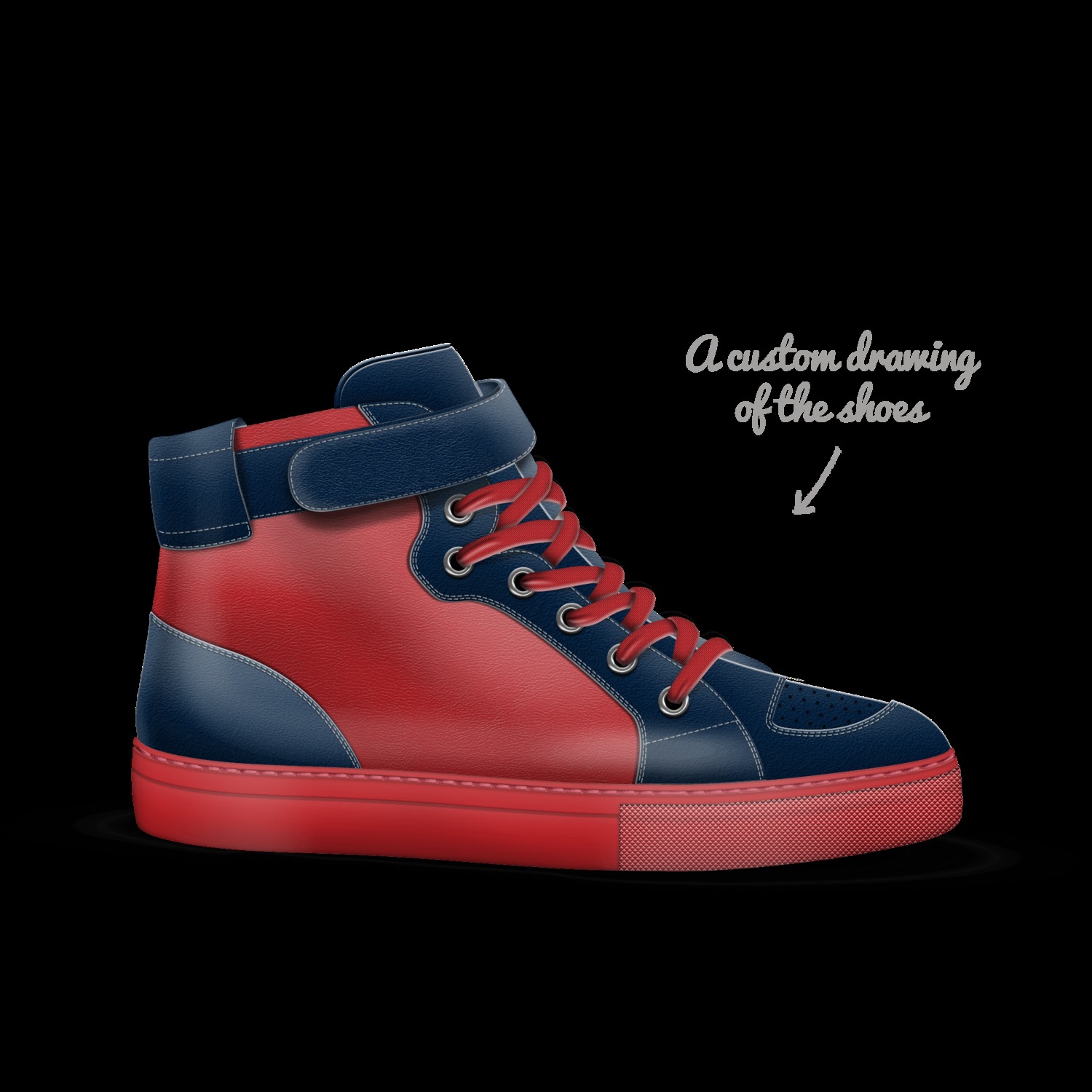 Red & Blue | A Custom Shoe concept by Italian Shoewear