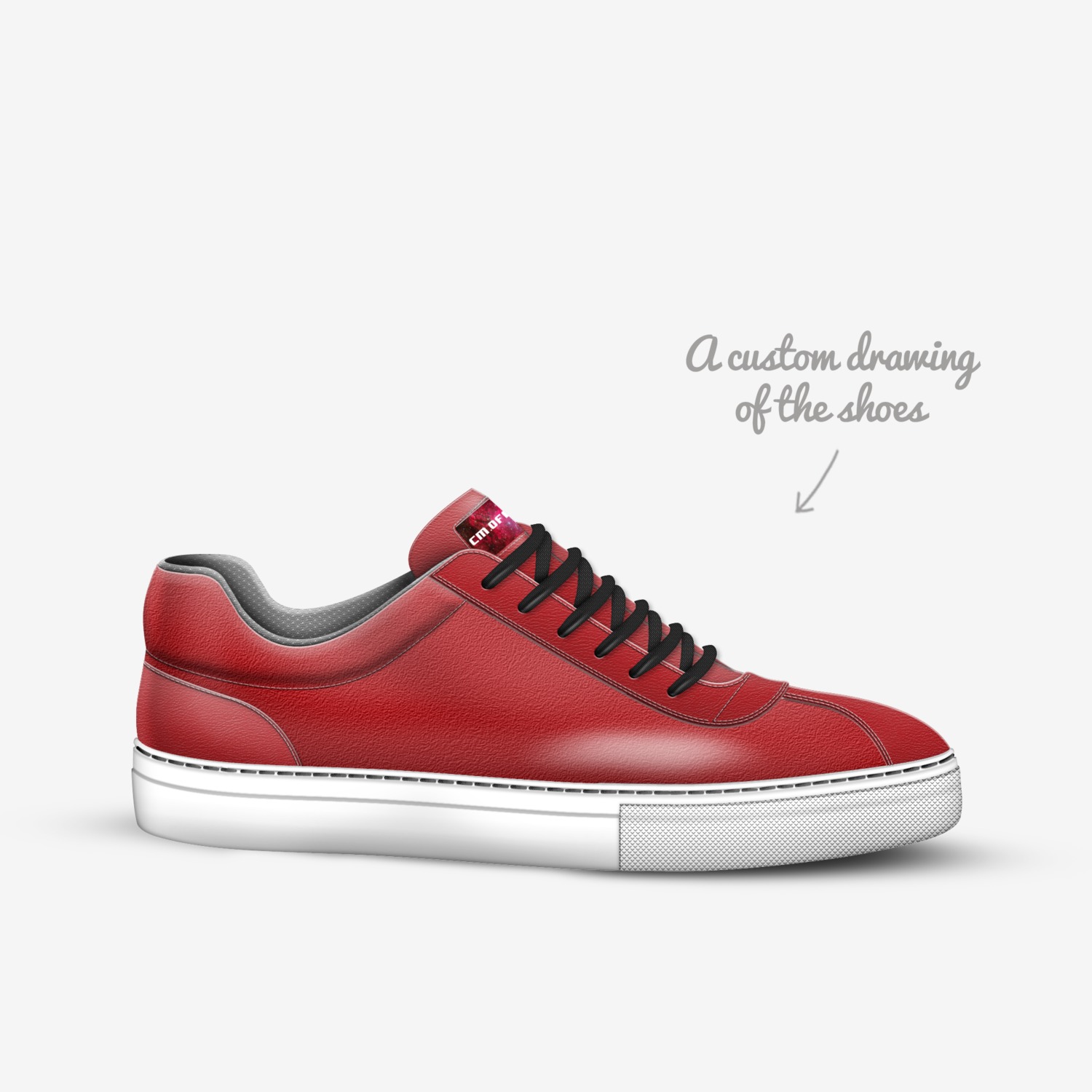 Offset custom made in Italy shoes by Christian Munoz-gonzalez | Sketch view