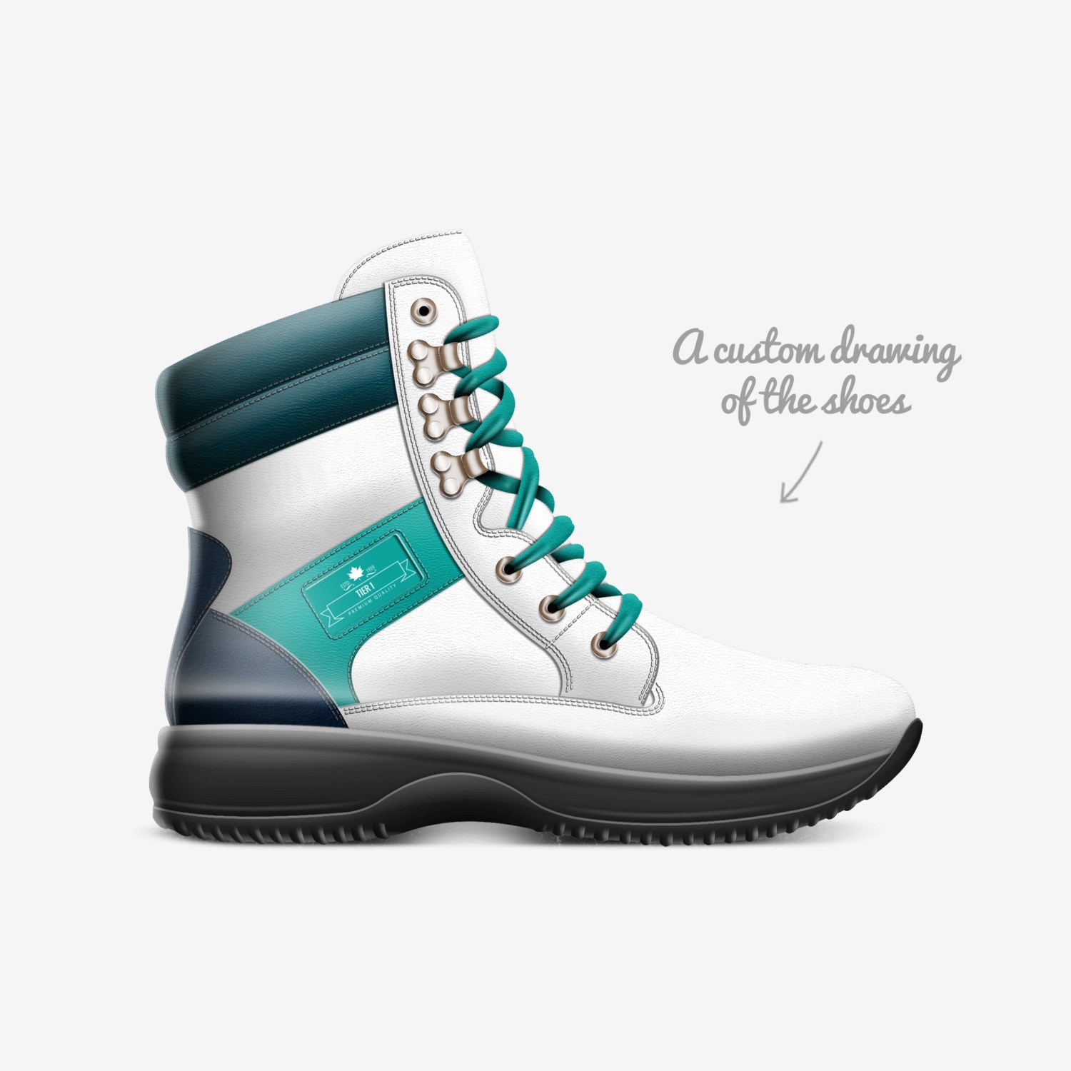 Tier 1  custom made in Italy shoes by Brandon Cummings | Sketch view