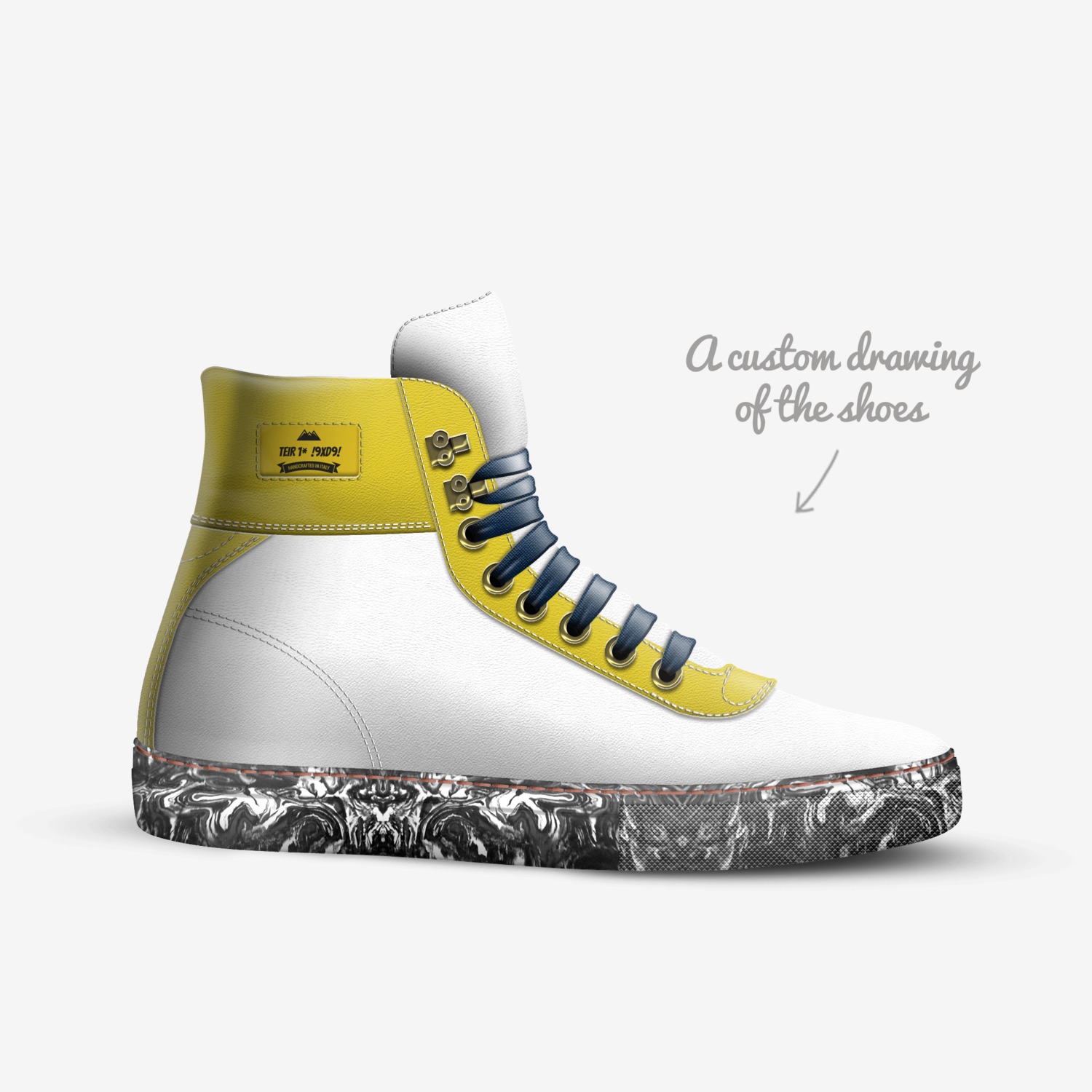 Teir 1*  !9XD9! custom made in Italy shoes by Brandon Cummings | Sketch view