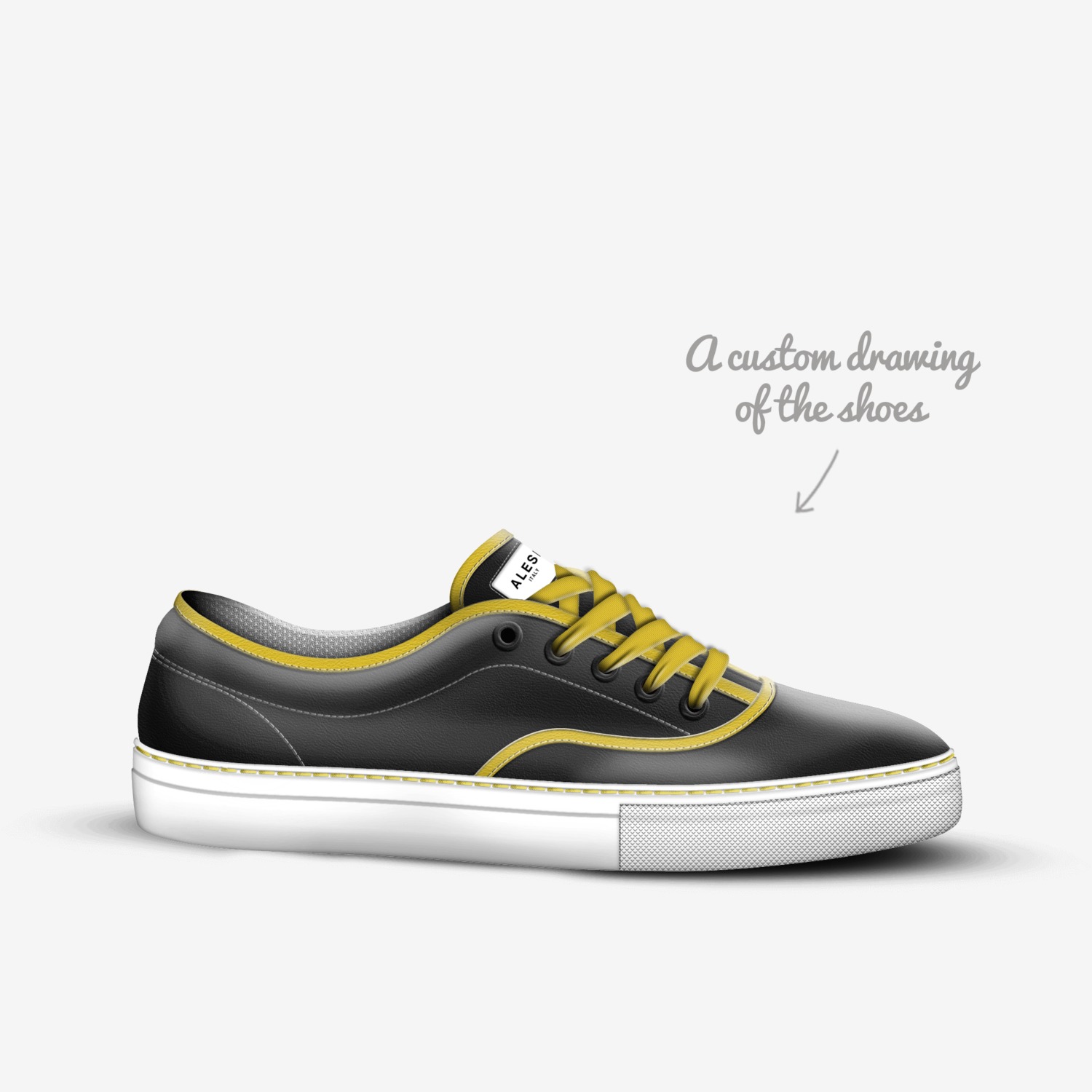 Alesi Skater custom made in Italy shoes by Lonanthony Parker | Sketch view