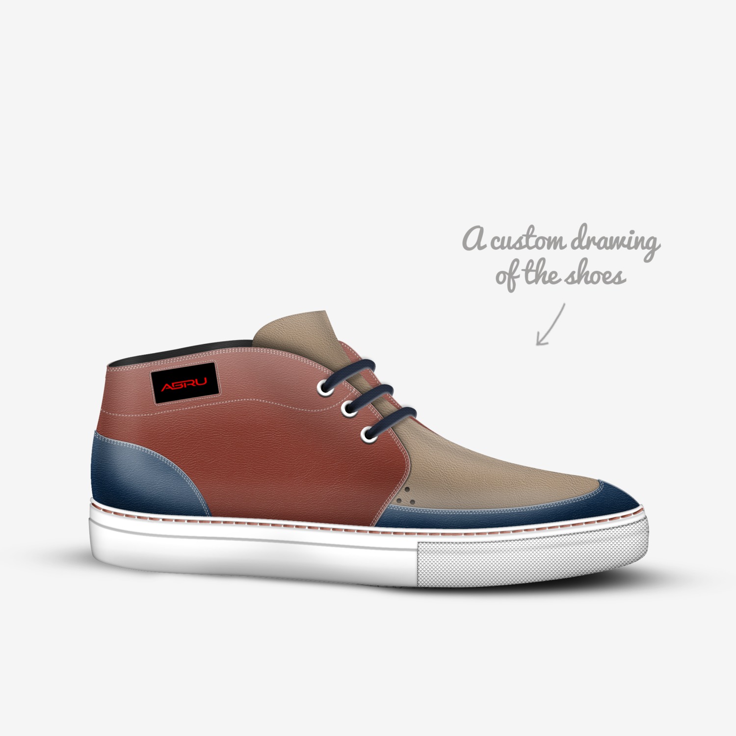 Abru custom made in Italy shoes by Eli Hicks | Sketch view