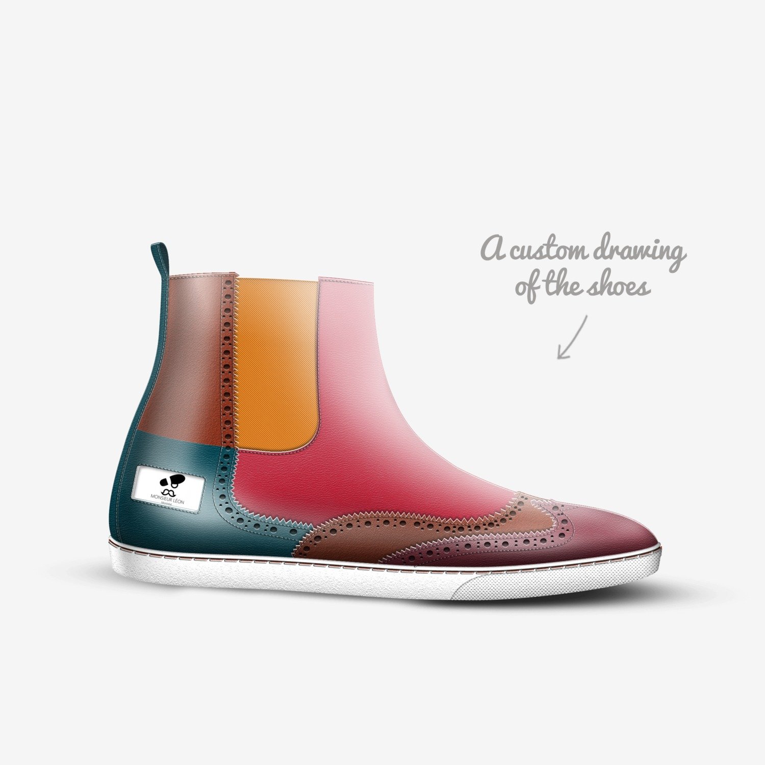 BANANA custom made in Italy shoes by Monsieur Léon | Sketch view