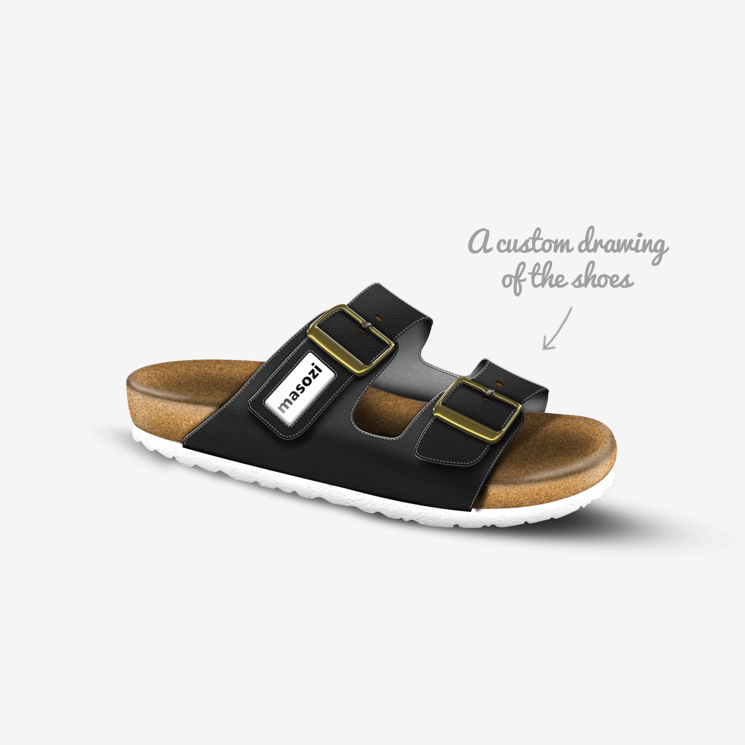 Masozi custom made in Italy shoes by Albert Thompson | Sketch view