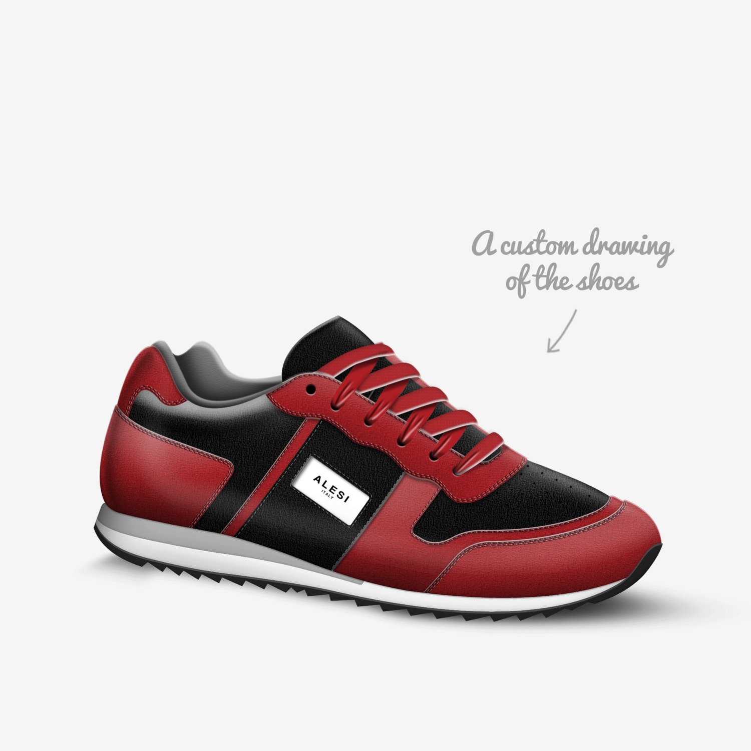 Alesi Runner II custom made in Italy shoes by Lonanthony Parker | Sketch view