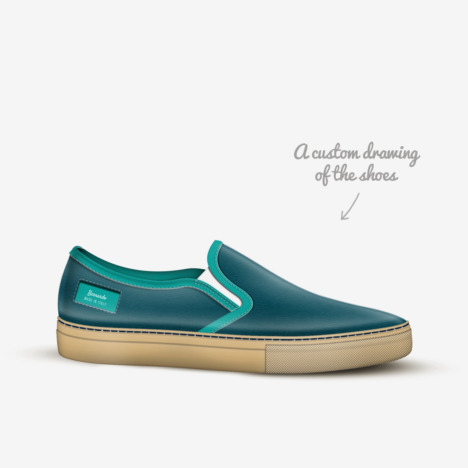 Bernardo custom made in Italy shoes by Gimoz Antonio Guico Ramos | Sketch view