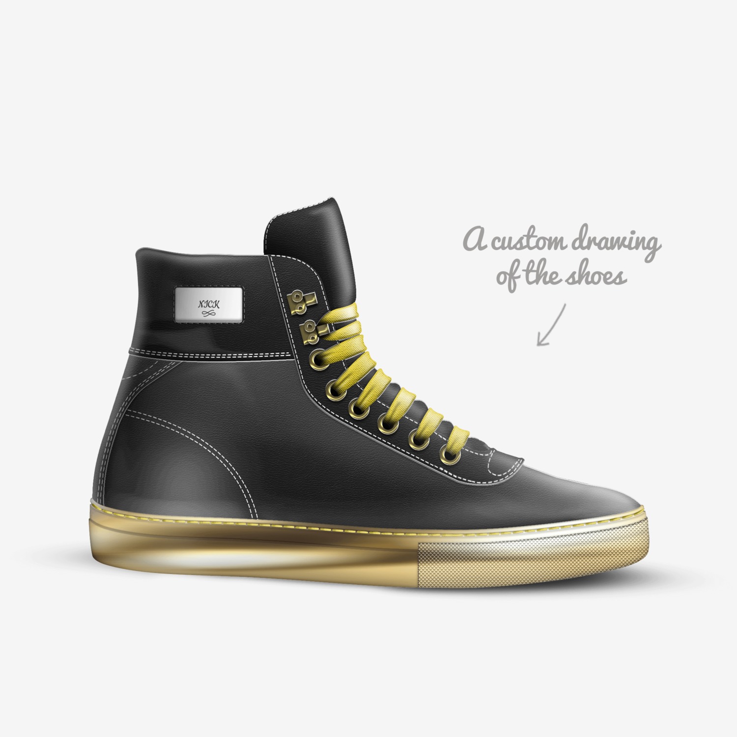 NICK custom made in Italy shoes by Dylan Wentz | Sketch view