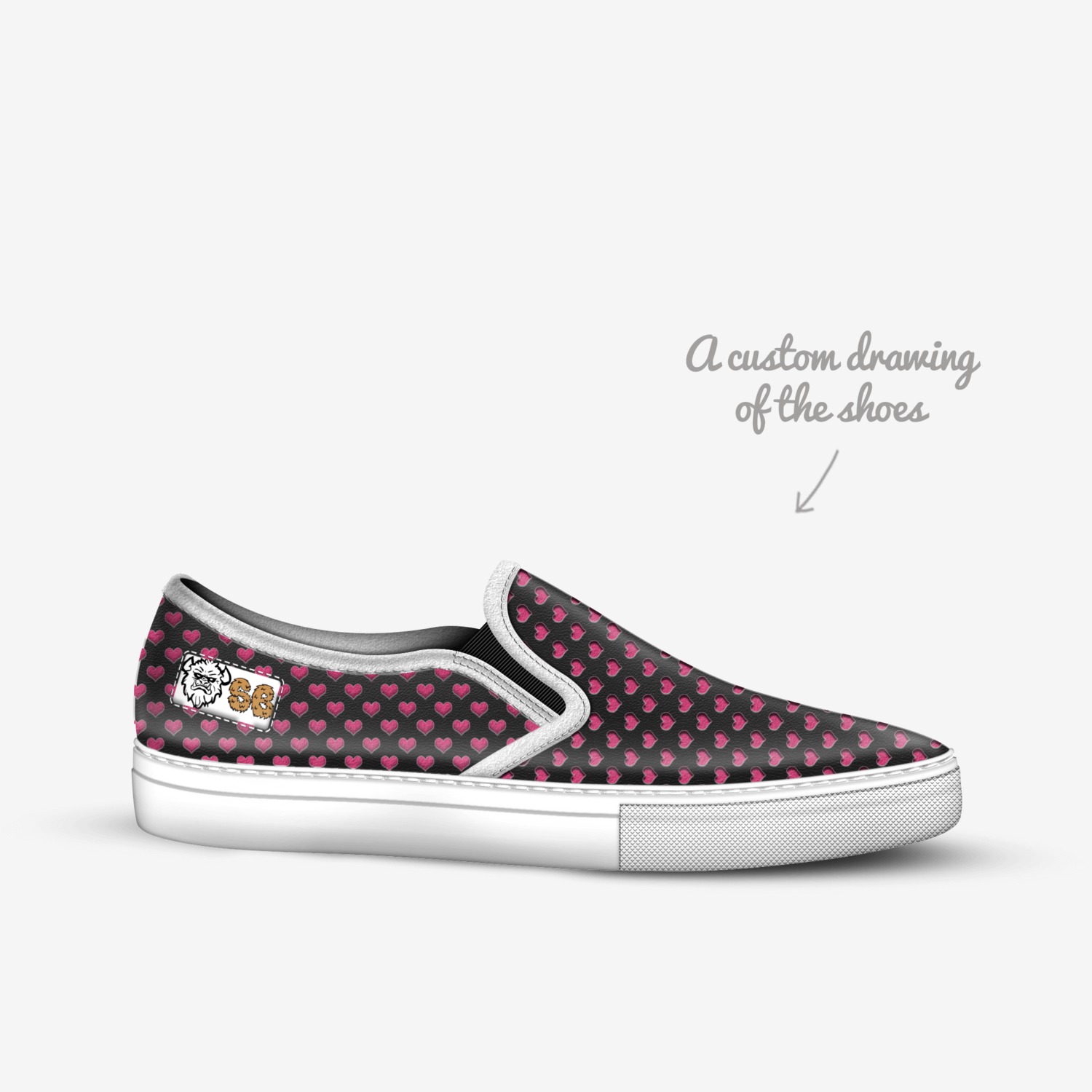 Beastlove custom made in Italy shoes by Harry Nieves | Sketch view