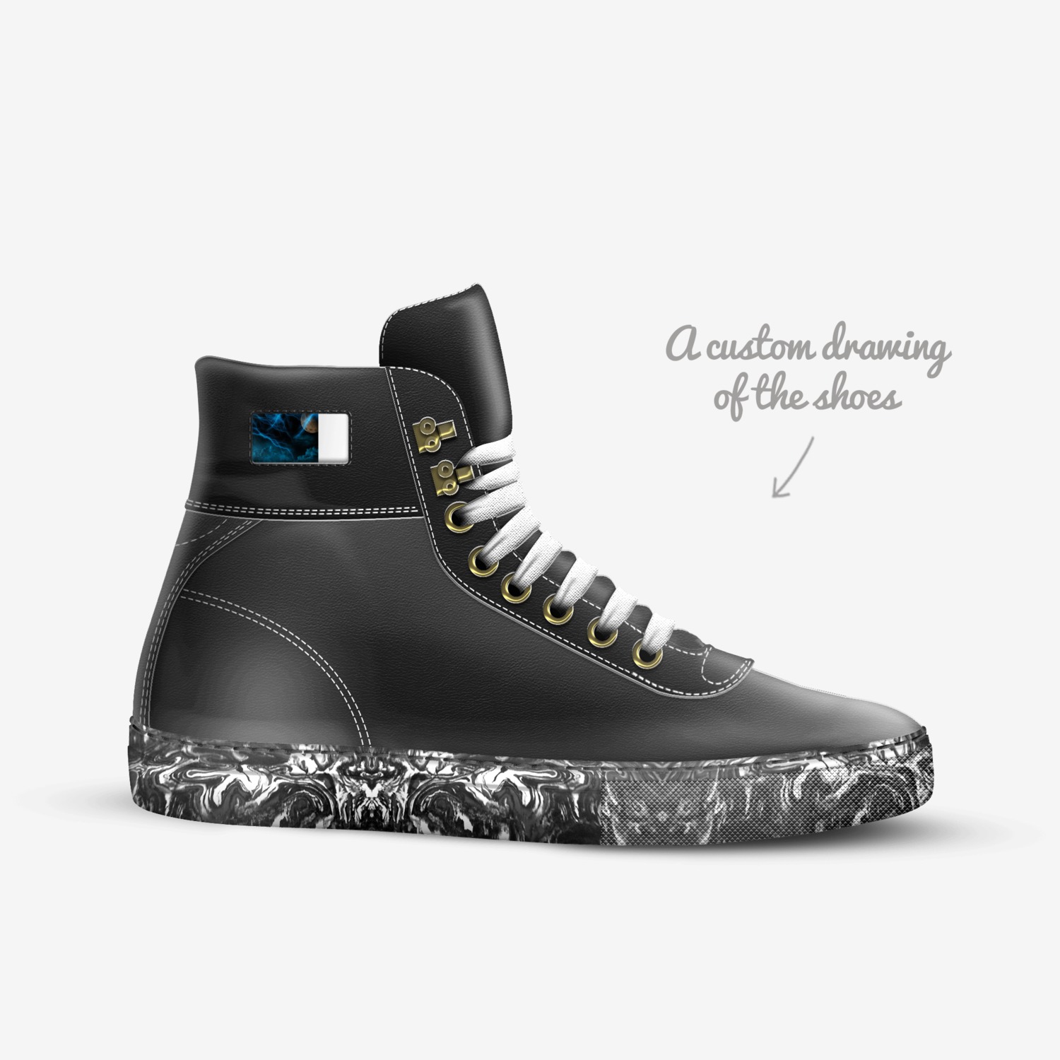 KILL custom made in Italy shoes by Dylan Wentz | Sketch view