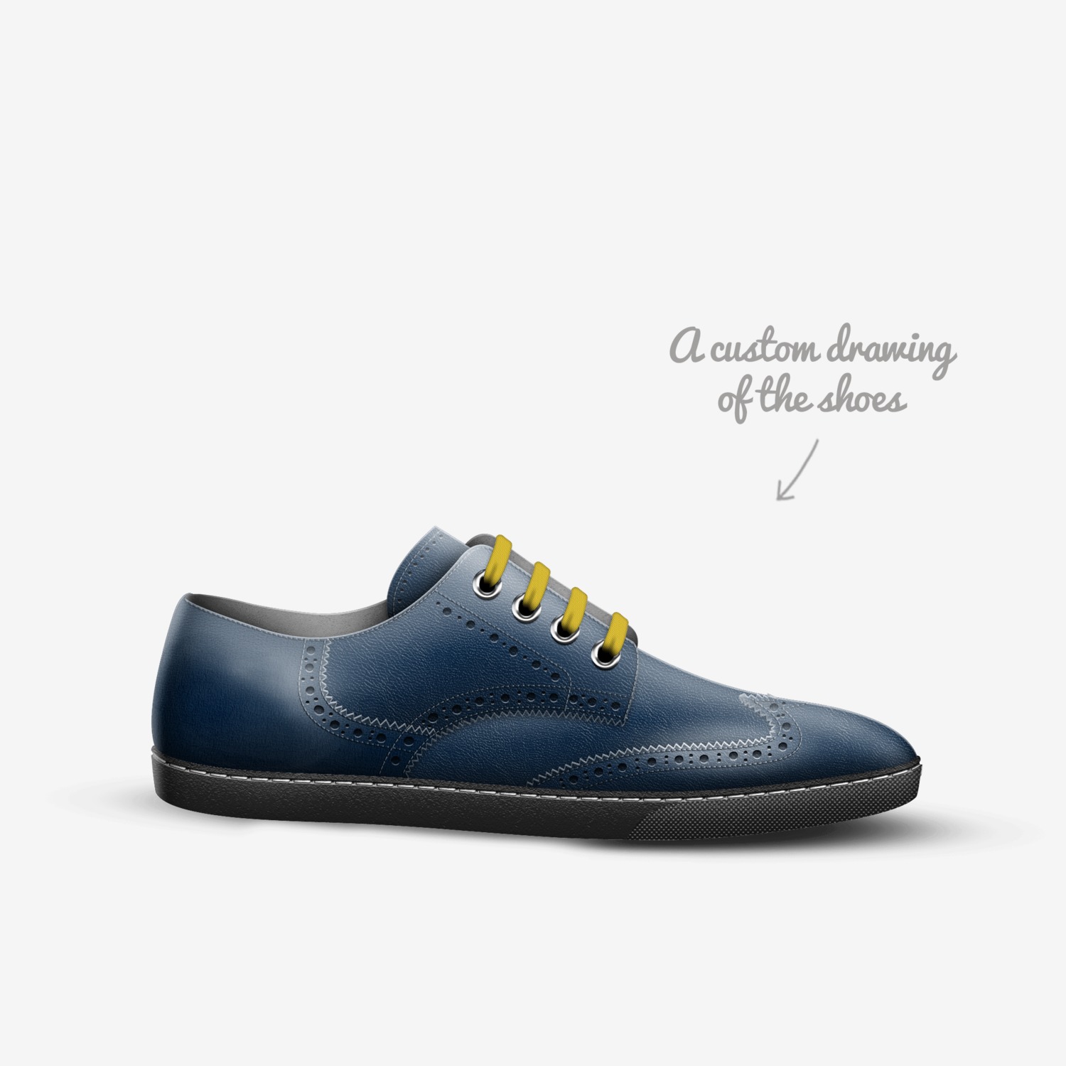 Dee custom made in Italy shoes by Diana Soukar | Sketch view