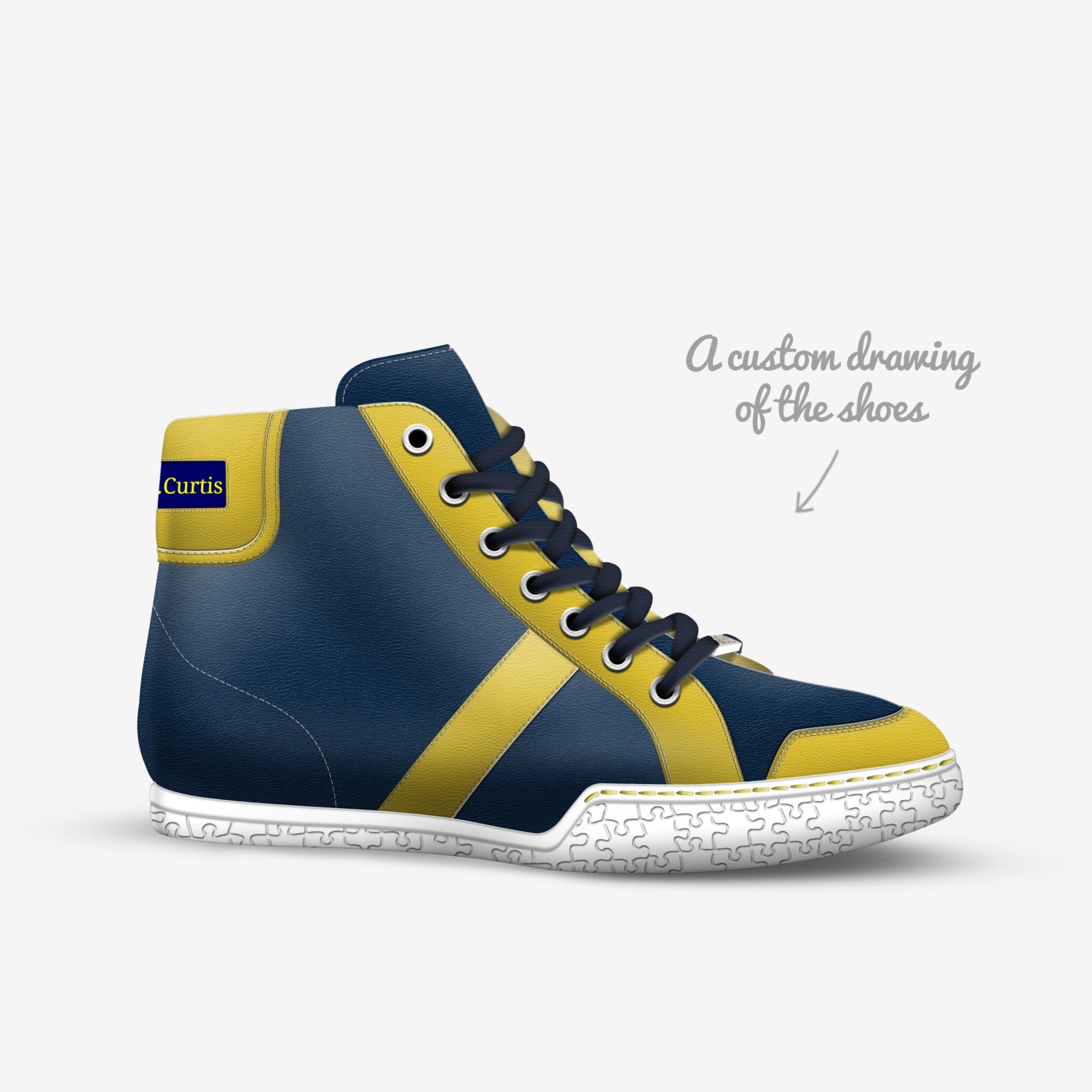 d.Curtis Champion custom made in Italy shoes by Tai Harris | Sketch view