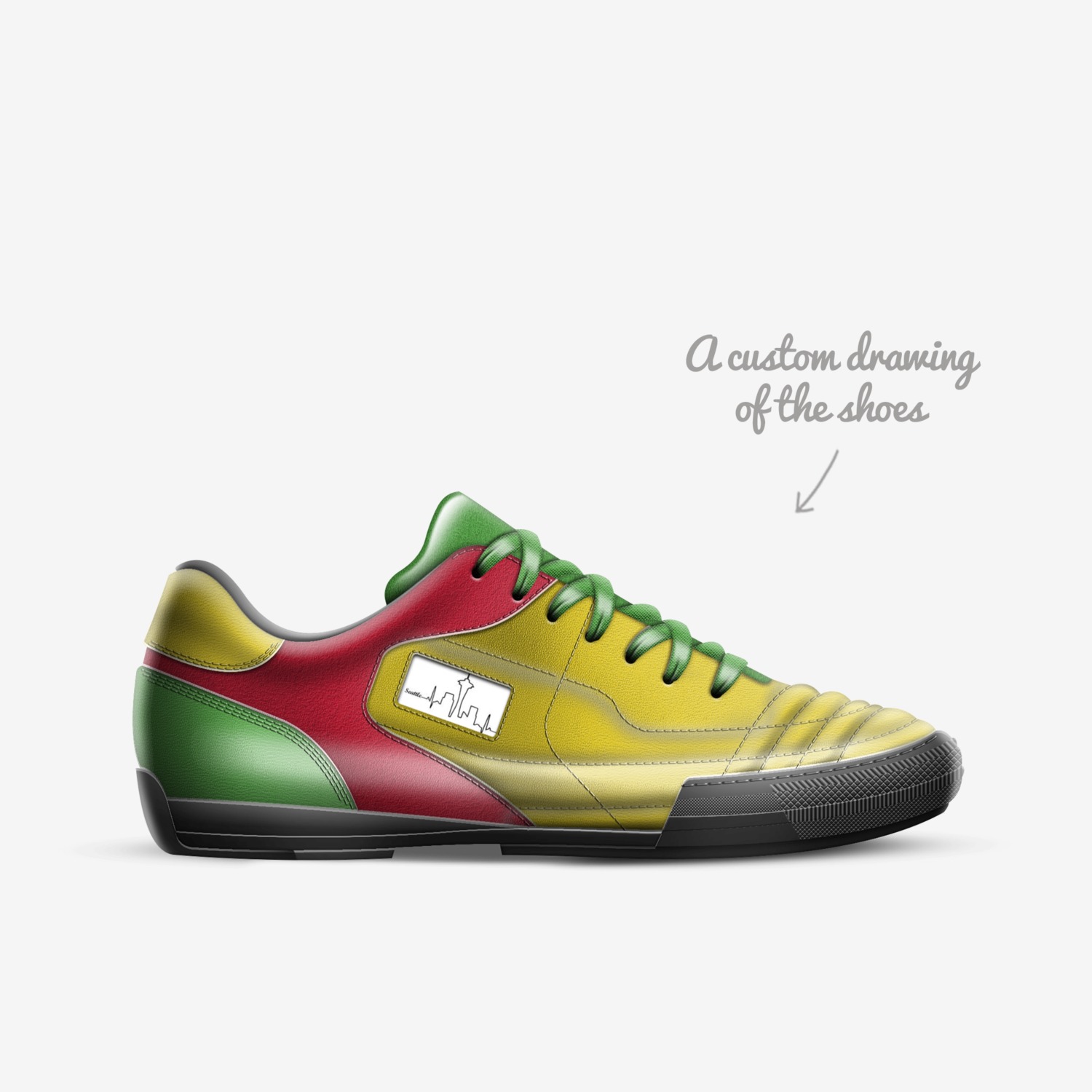 Right fit custom made in Italy shoes by Jonathan Vasquez | Sketch view