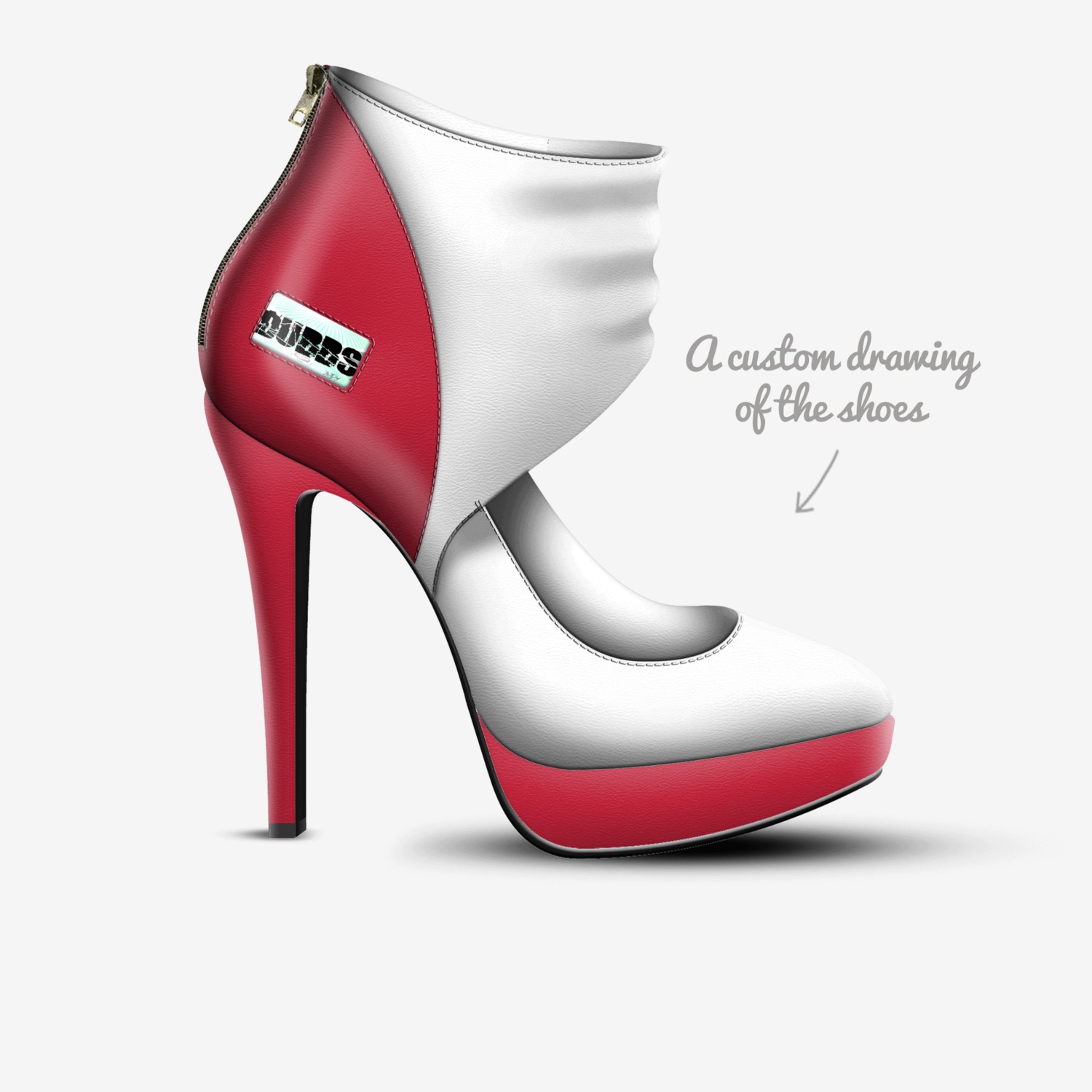 Lady "23s" custom made in Italy shoes by Itz Prof | Sketch view