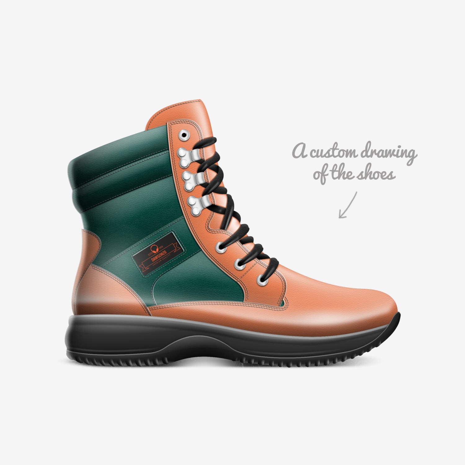 Dawsonz6 custom made in Italy shoes by Sierra Dawson | Sketch view
