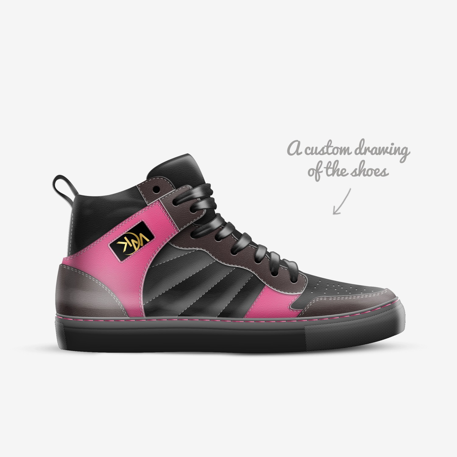 Air World custom made in Italy shoes by Kenwuan Meeks | Sketch view