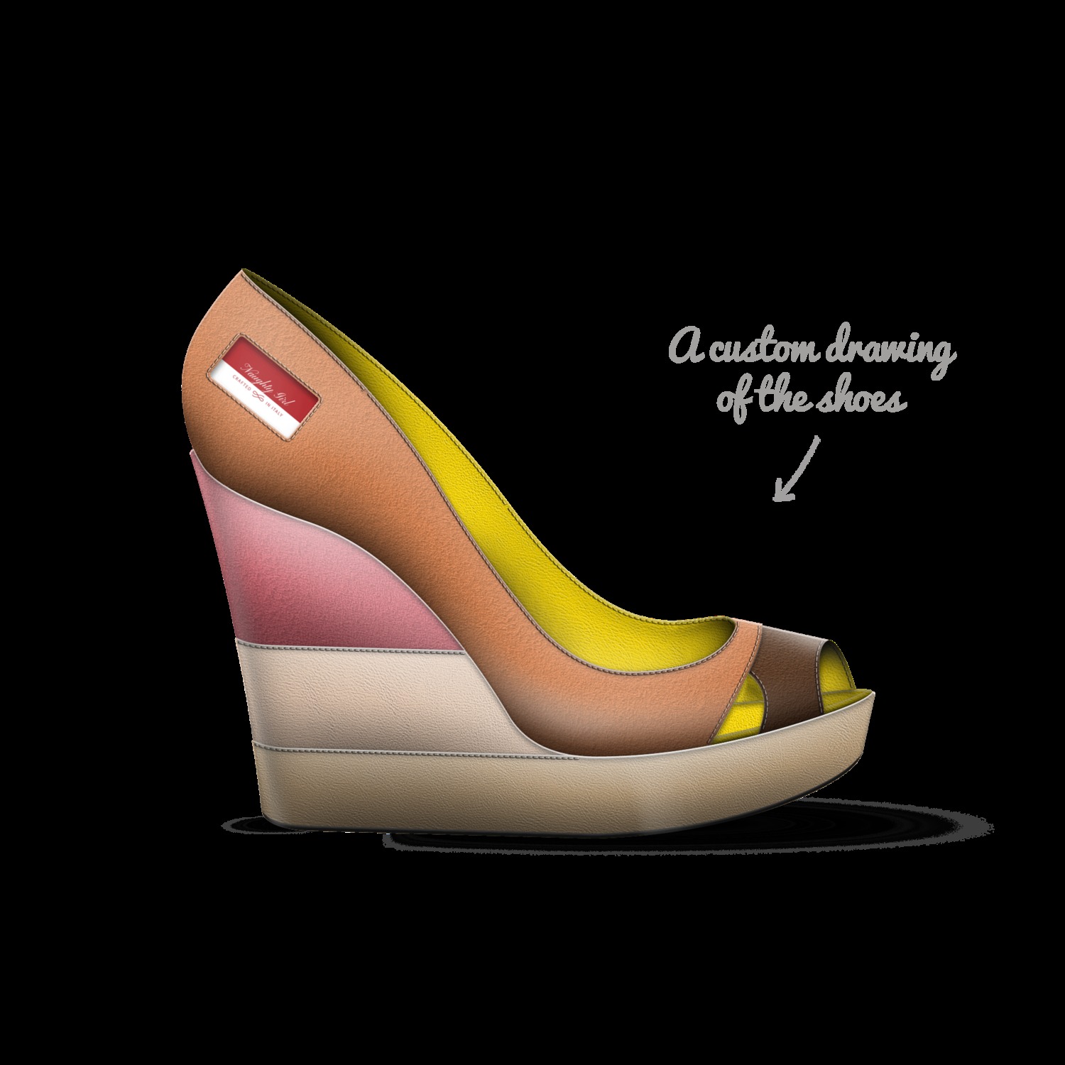 Naughty Girl A Custom Shoe concept by Kimberly Mann