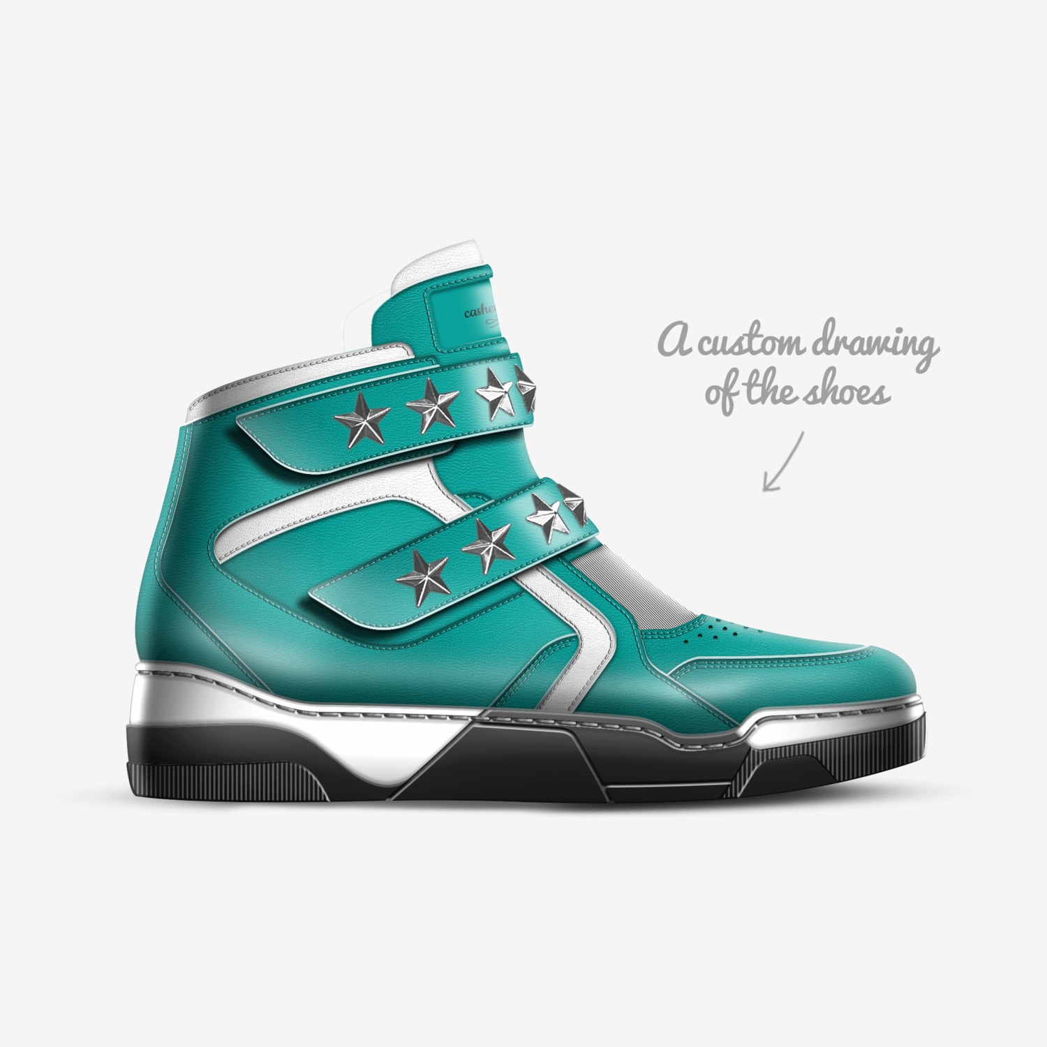 cashey coes custom made in Italy shoes by Casheycashed | Sketch view