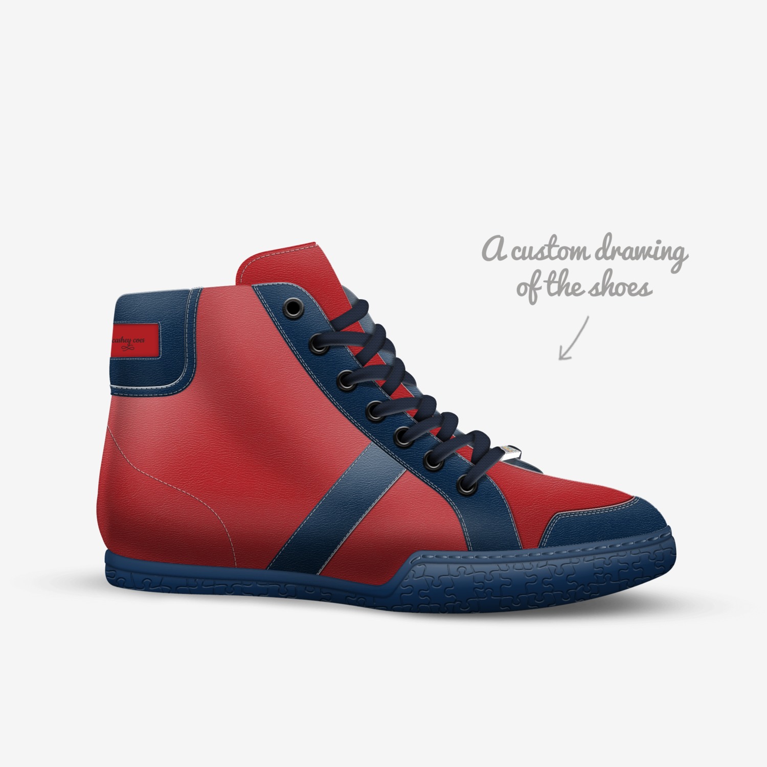 cashey coes custom made in Italy shoes by Casheycashed | Sketch view