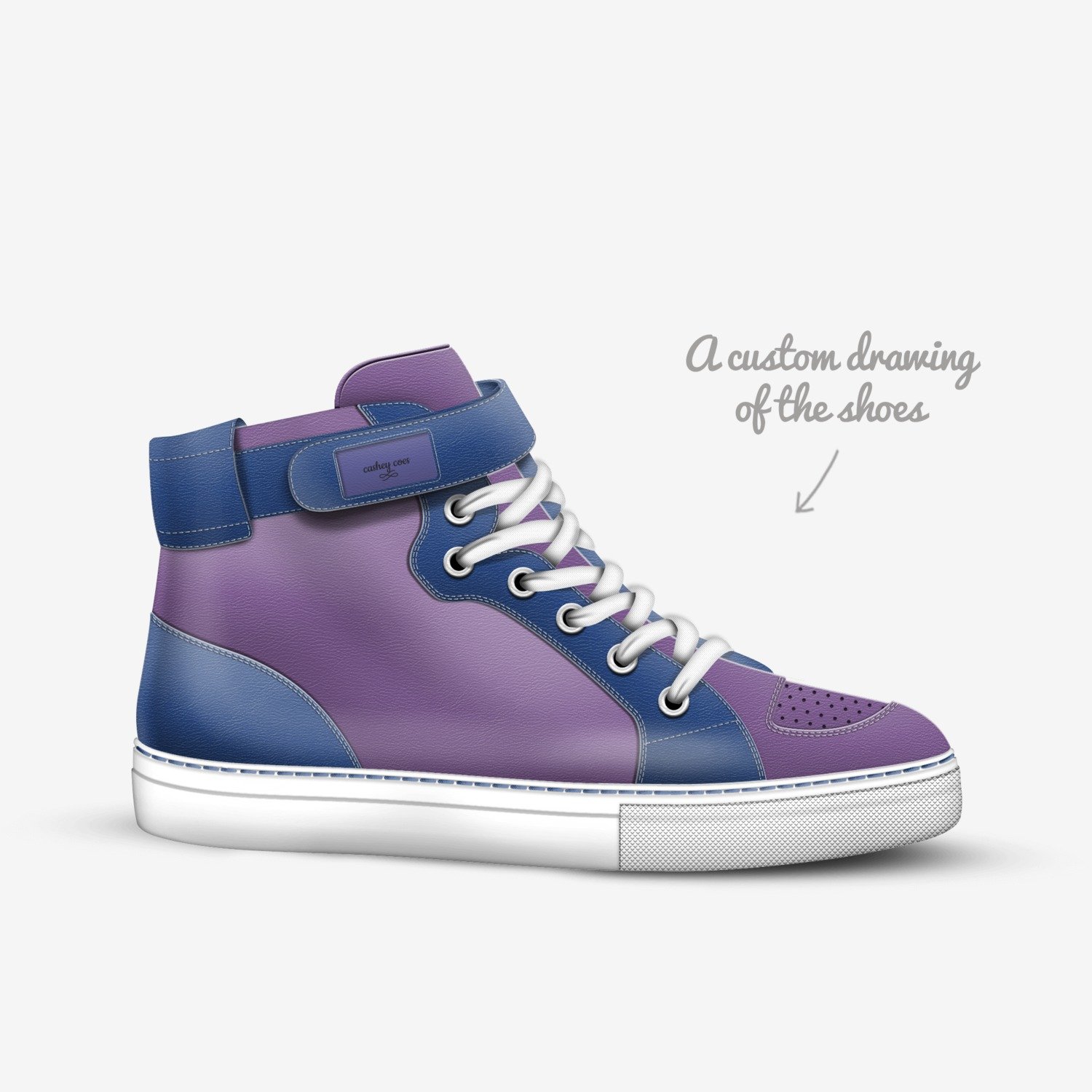cashey coes custom made in Italy shoes by Casheycashed | Sketch view
