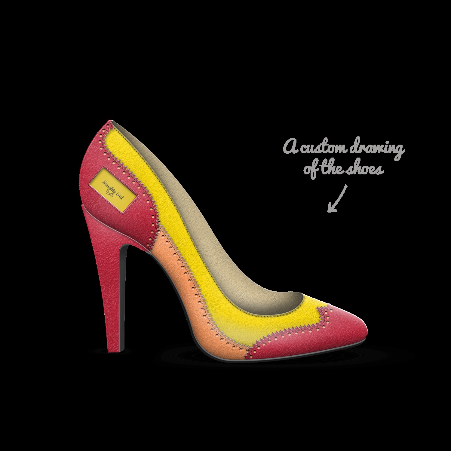 Naughty Girl A Custom Shoe concept by Kimberly Mann