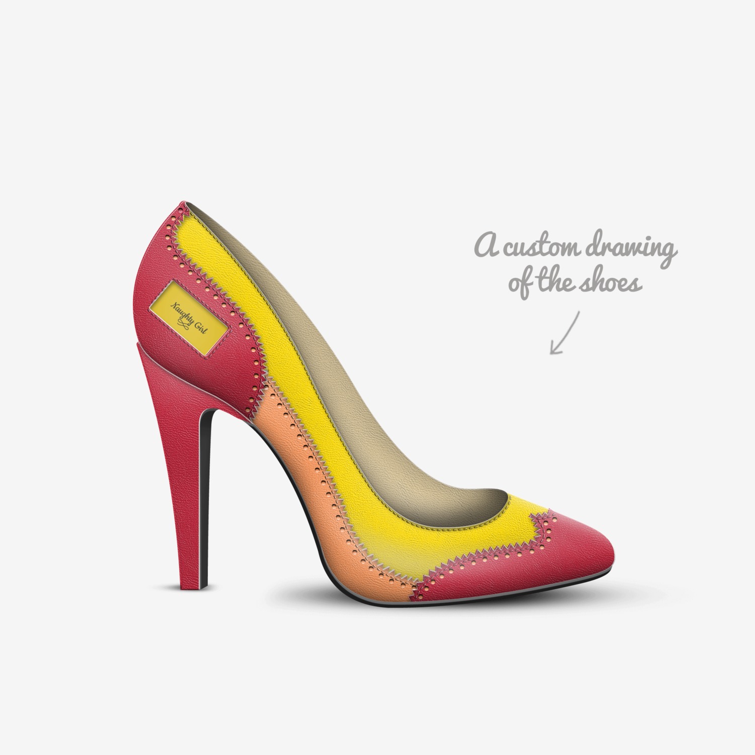 Naughty Girl A Custom Shoe concept by Kimberly Mann