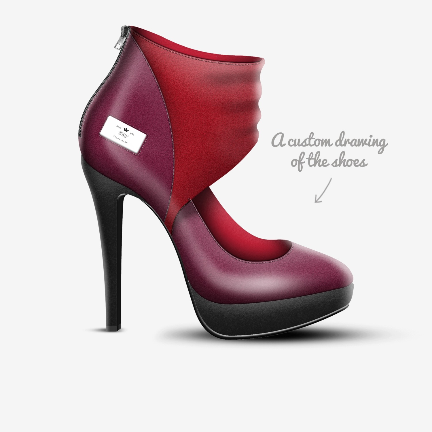 CUE custom made in Italy shoes by Jaden Hope Miner | Sketch view