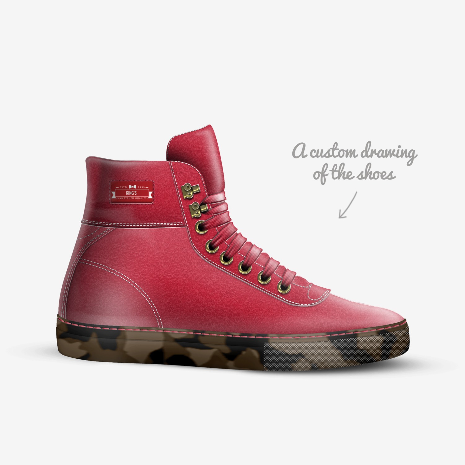King's custom made in Italy shoes by Eltoria Thompson | Sketch view