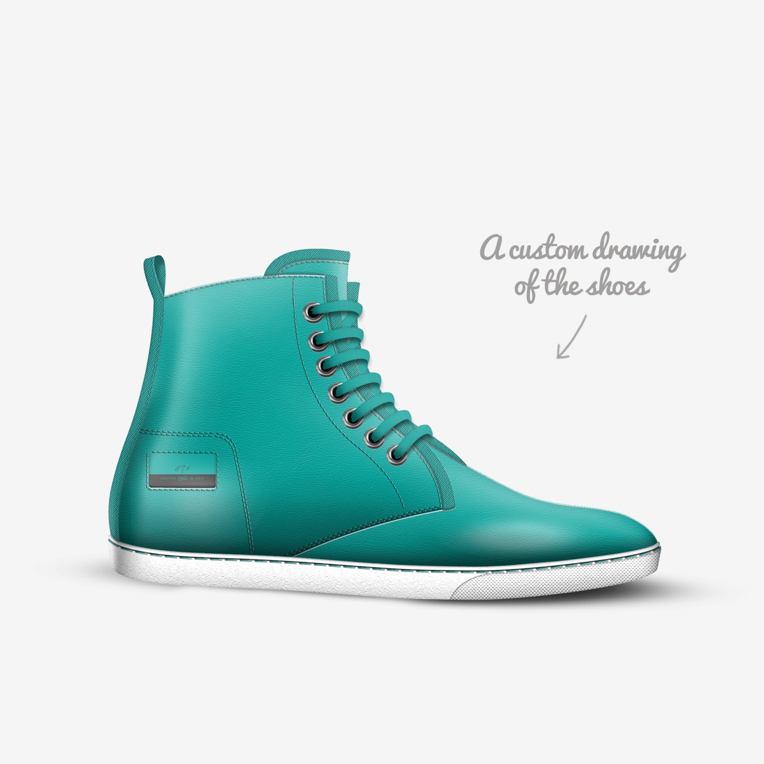 E7$ custom made in Italy shoes by Lateef Williams | Sketch view