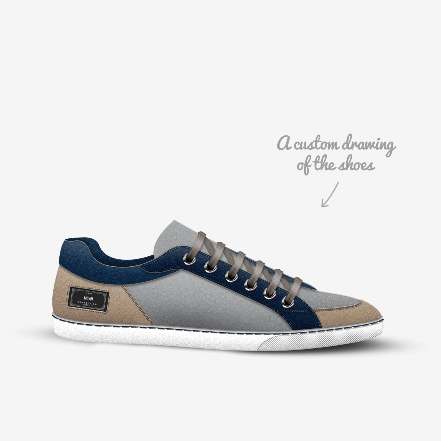 Milan custom made in Italy shoes by Kaitlyn Milanis | Sketch view