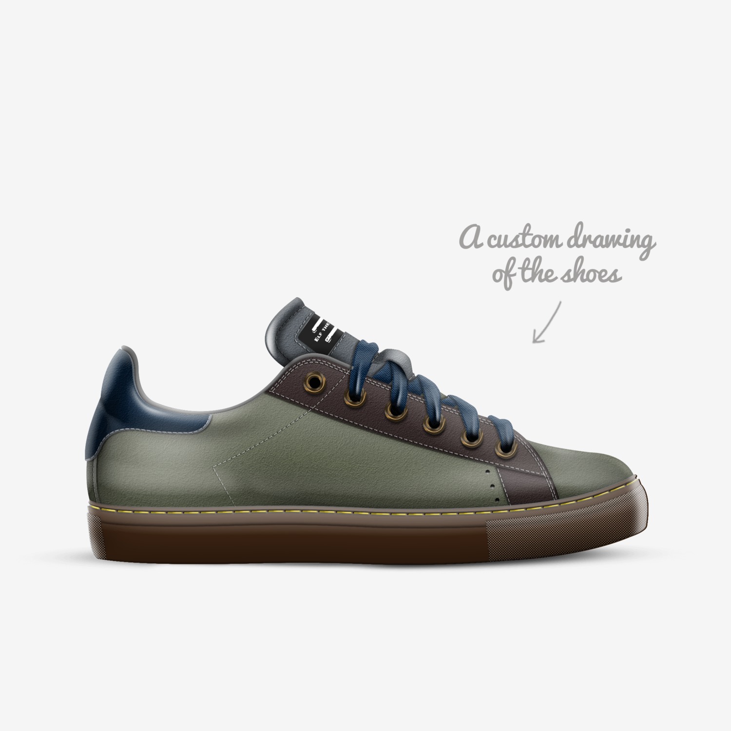 Elf the Shelf? custom made in Italy shoes by Rebecca Oliphant | Sketch view