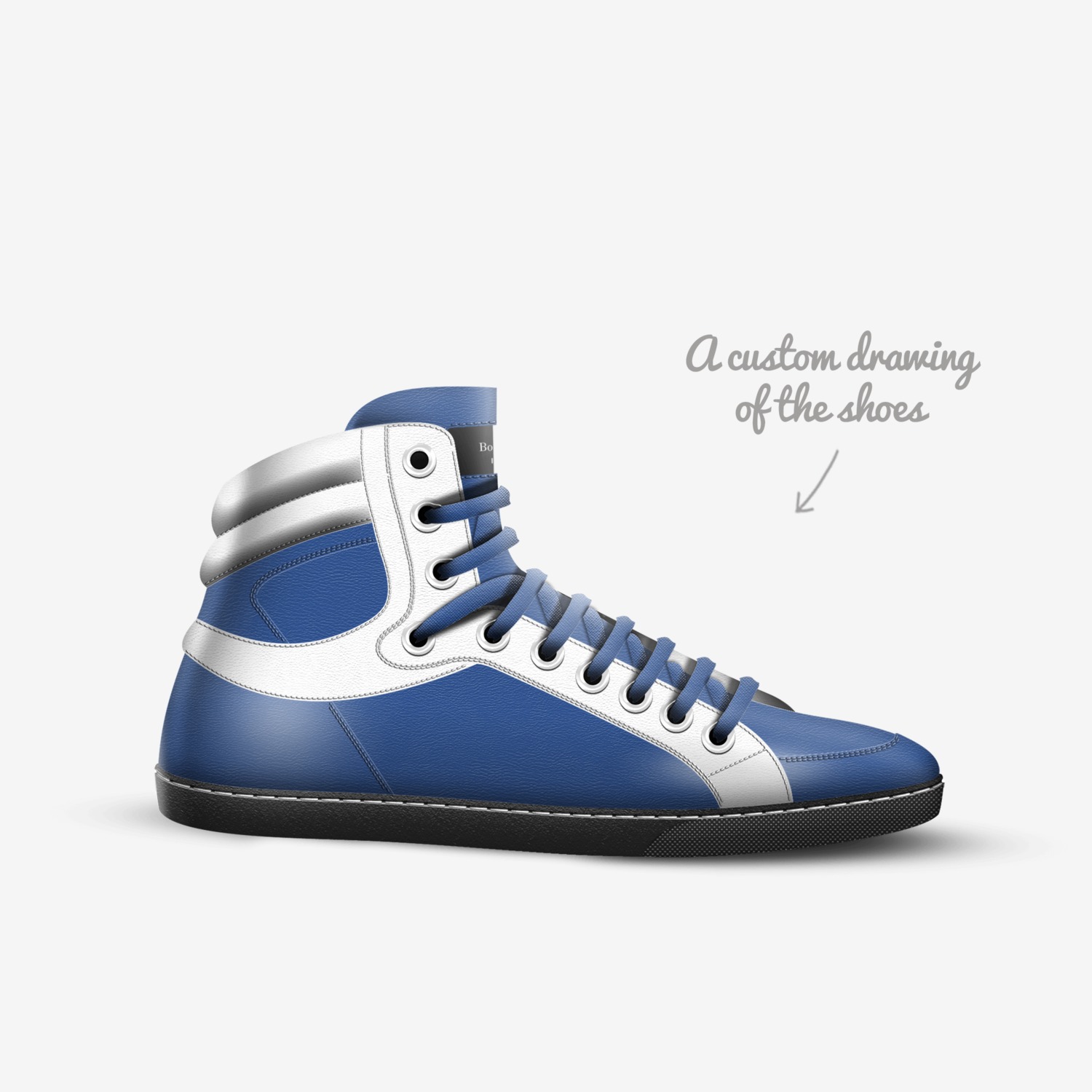 Boho Guy custom made in Italy shoes by Marijke Verkerk Design | Sketch view