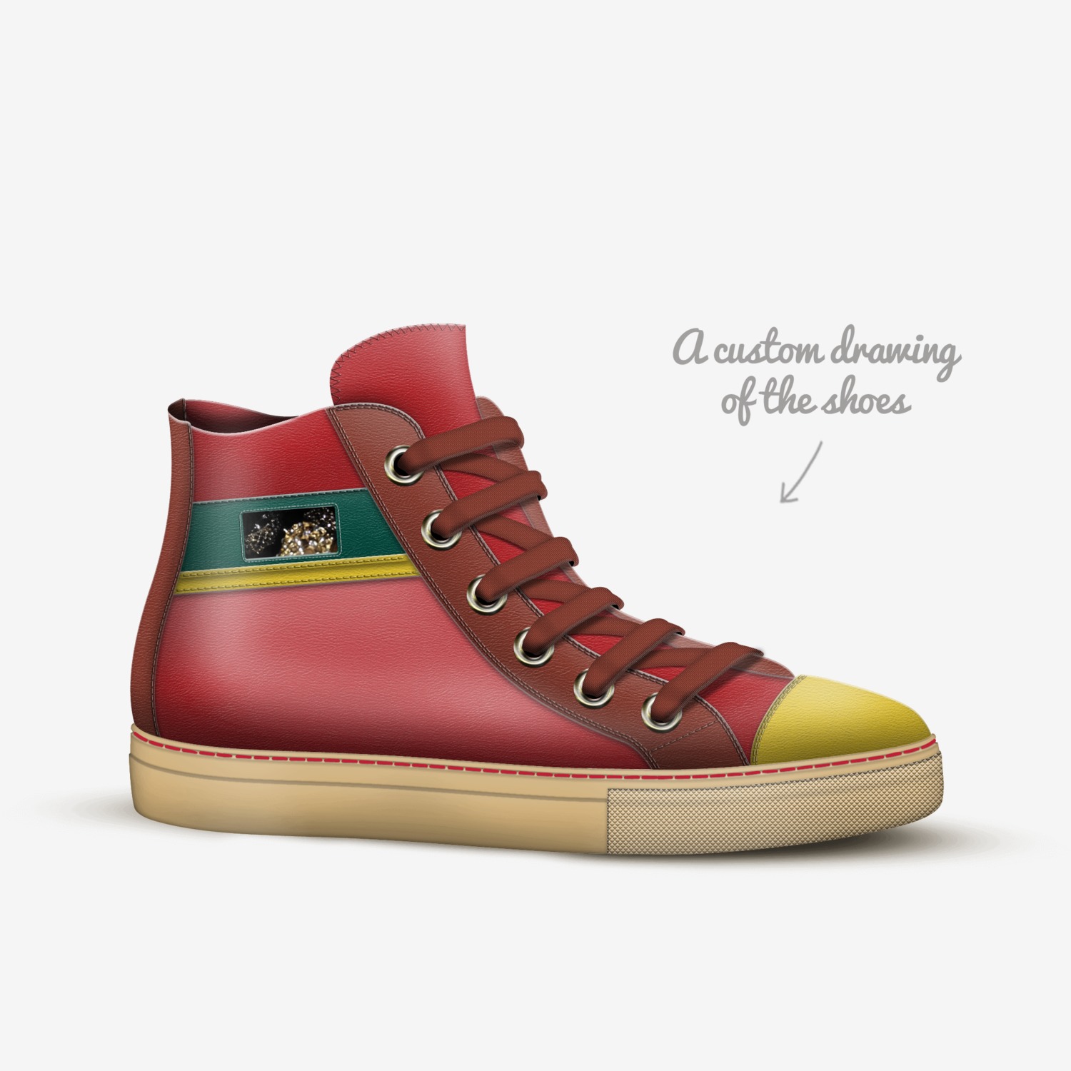 BFB custom made in Italy shoes by Genesis Ansah | Sketch view