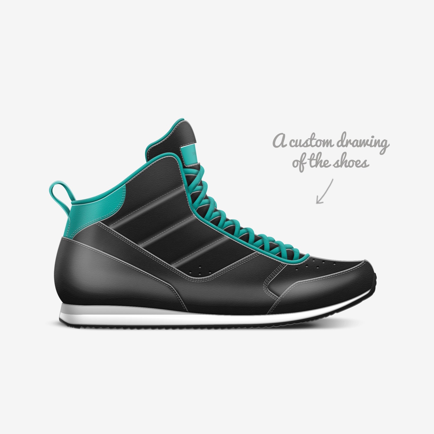 Special custom made in Italy shoes by Zion Cole Wheeler | Sketch view