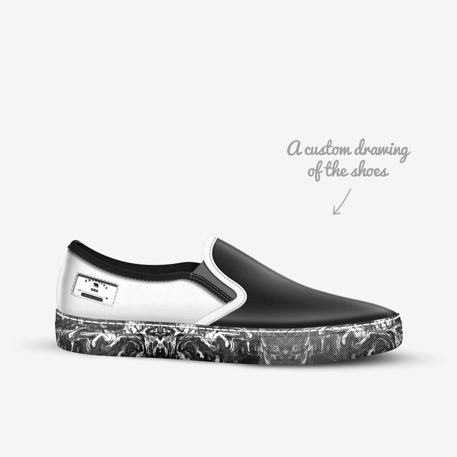 ana custom made in Italy shoes by Ana | Sketch view