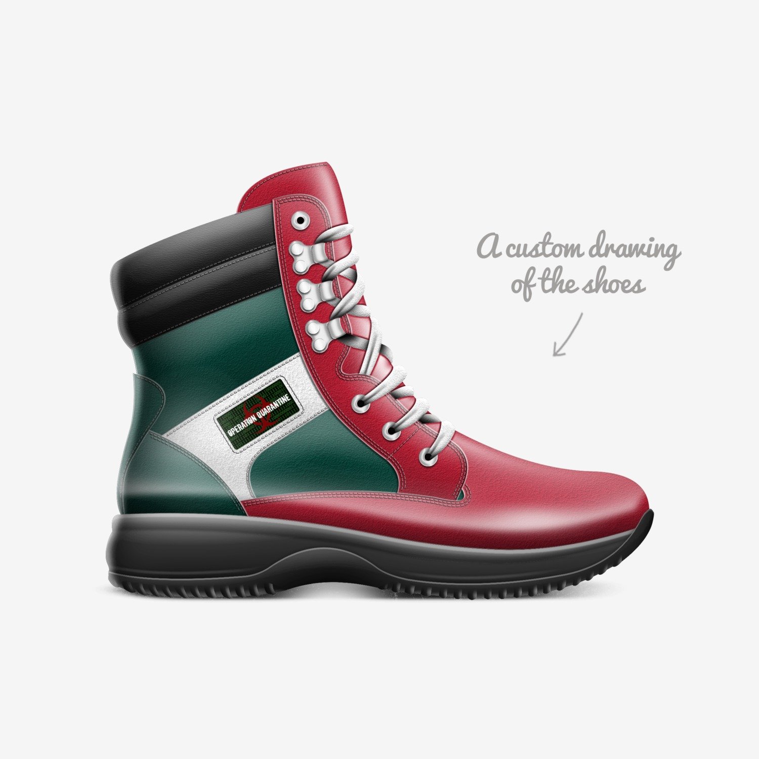 Choppa Musik OQ1's custom made in Italy shoes by Choppa Boy Admg | Sketch view
